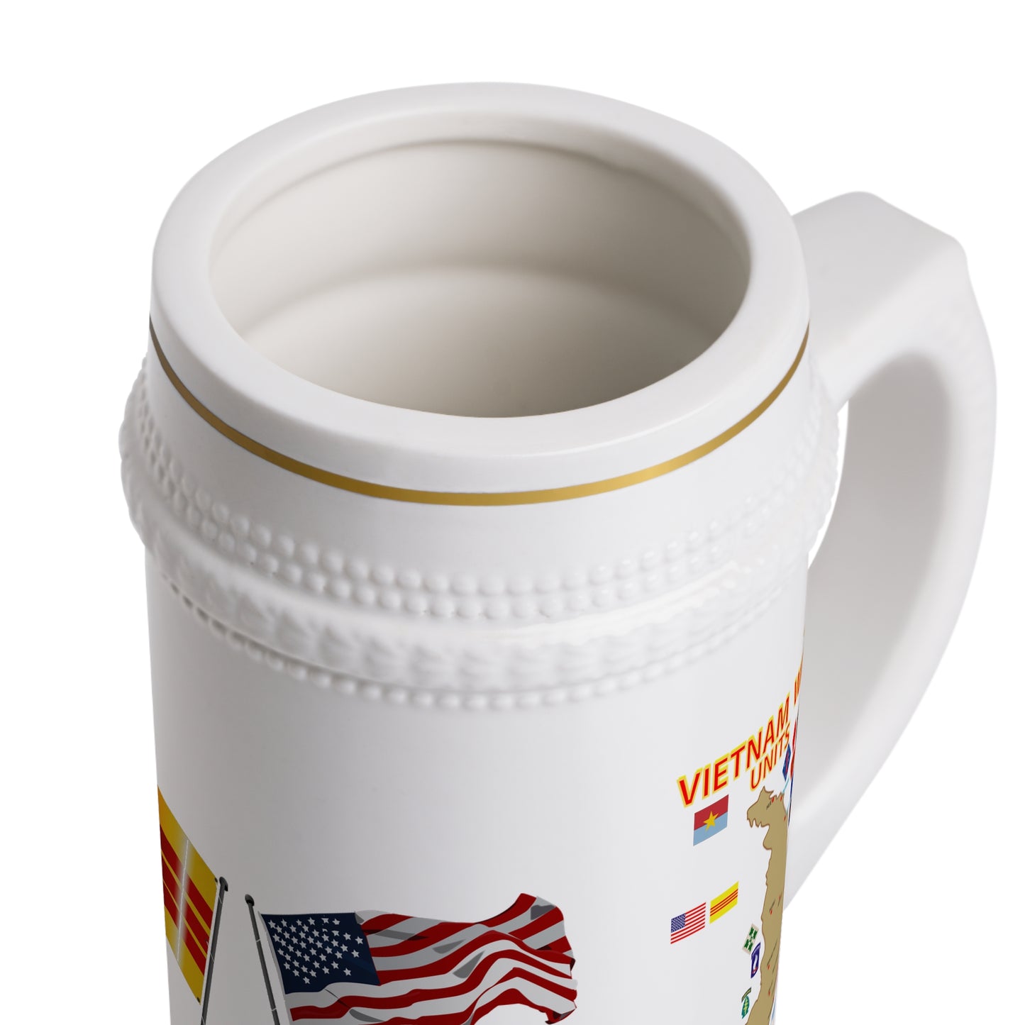 Beer Stein Mug - Vietnam War Map and Units