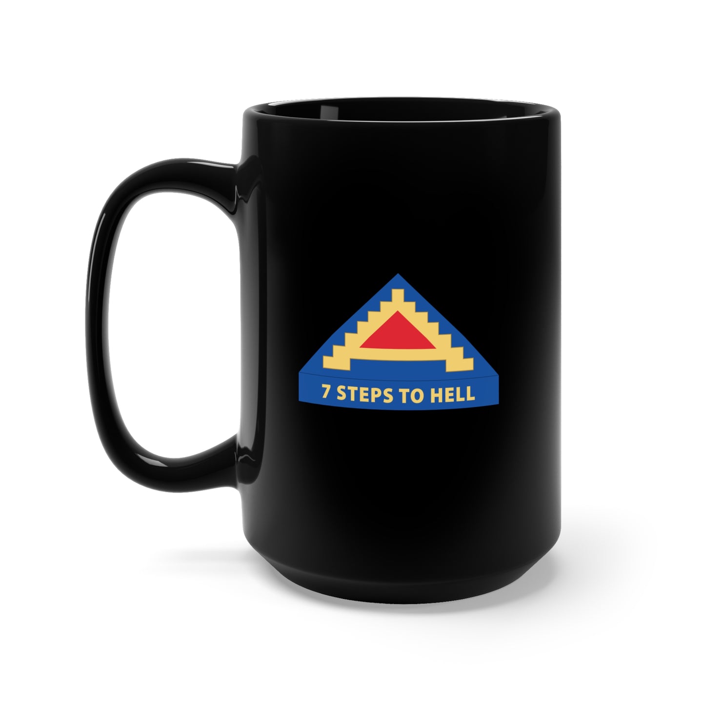 Black Mug 15oz - Army - 7th United States Army w 7 Steps to Hell X 300