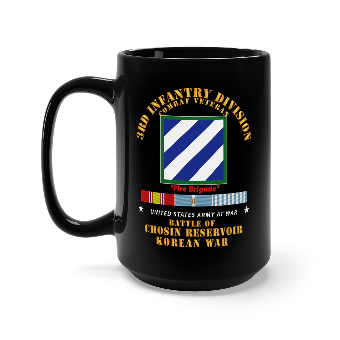 Black Mug 15oz - 3rd ID - Battle Chosin Reservoir w KOREA War SVC