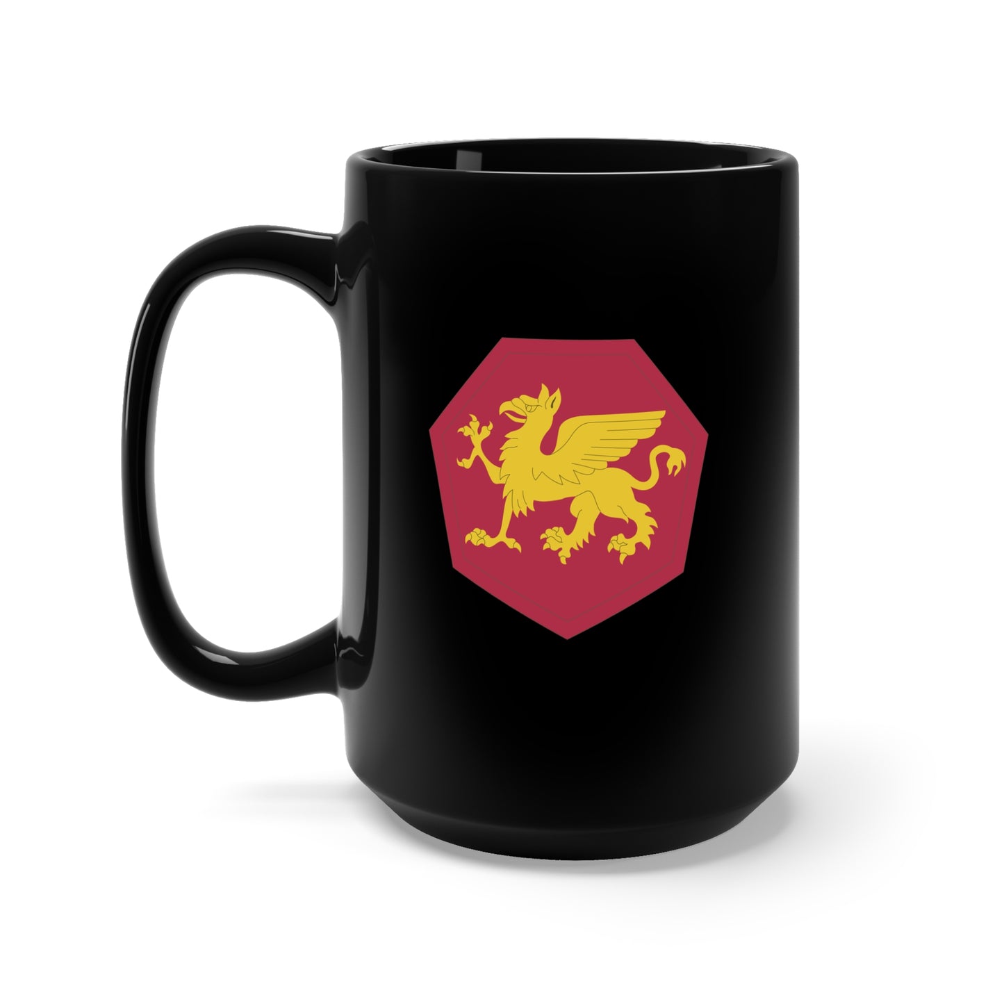 Black Mug 15oz - SSI - 108th Infantry Division (1952-Present) X 300