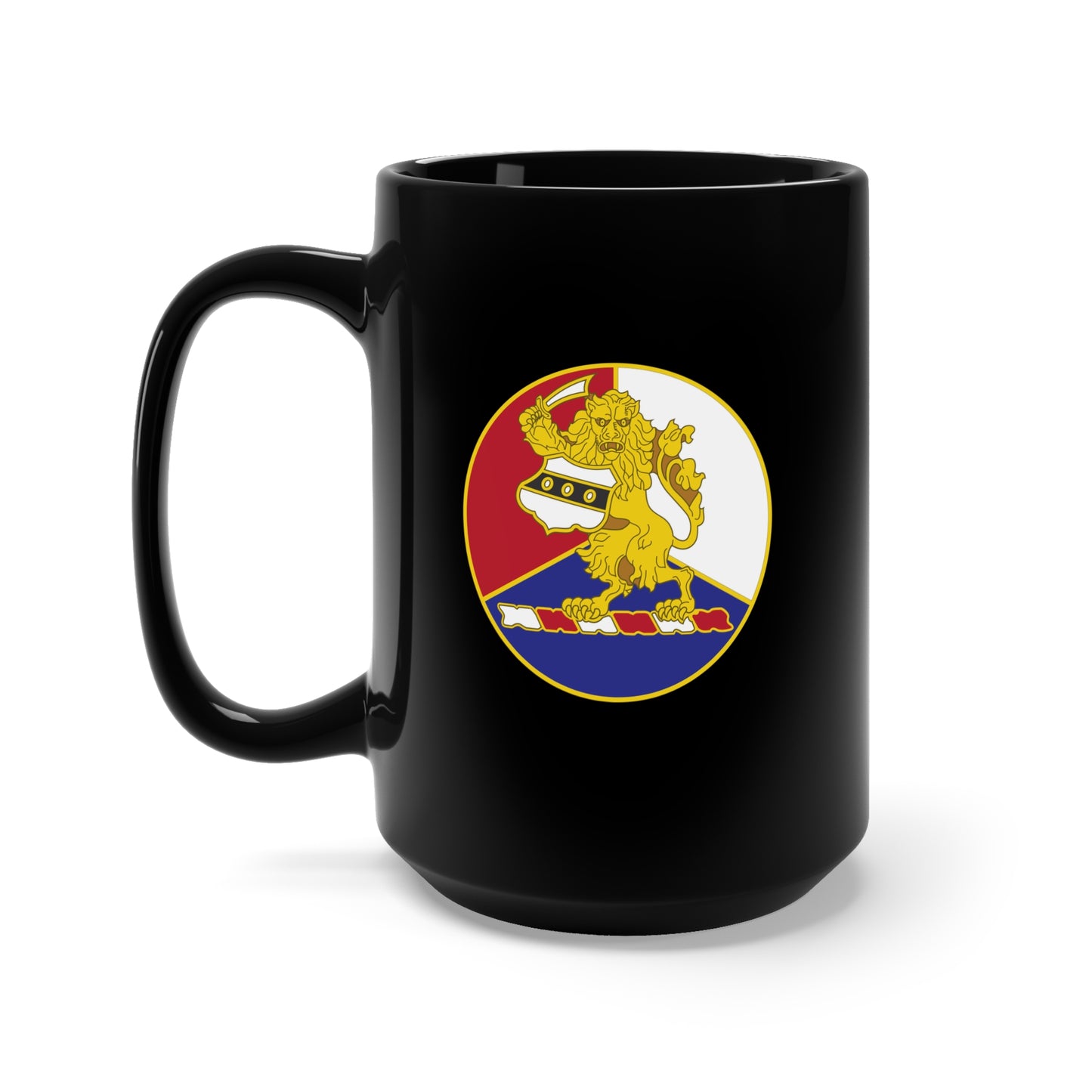 Black Mug 15oz - DUI - 28th Infantry Division X 300