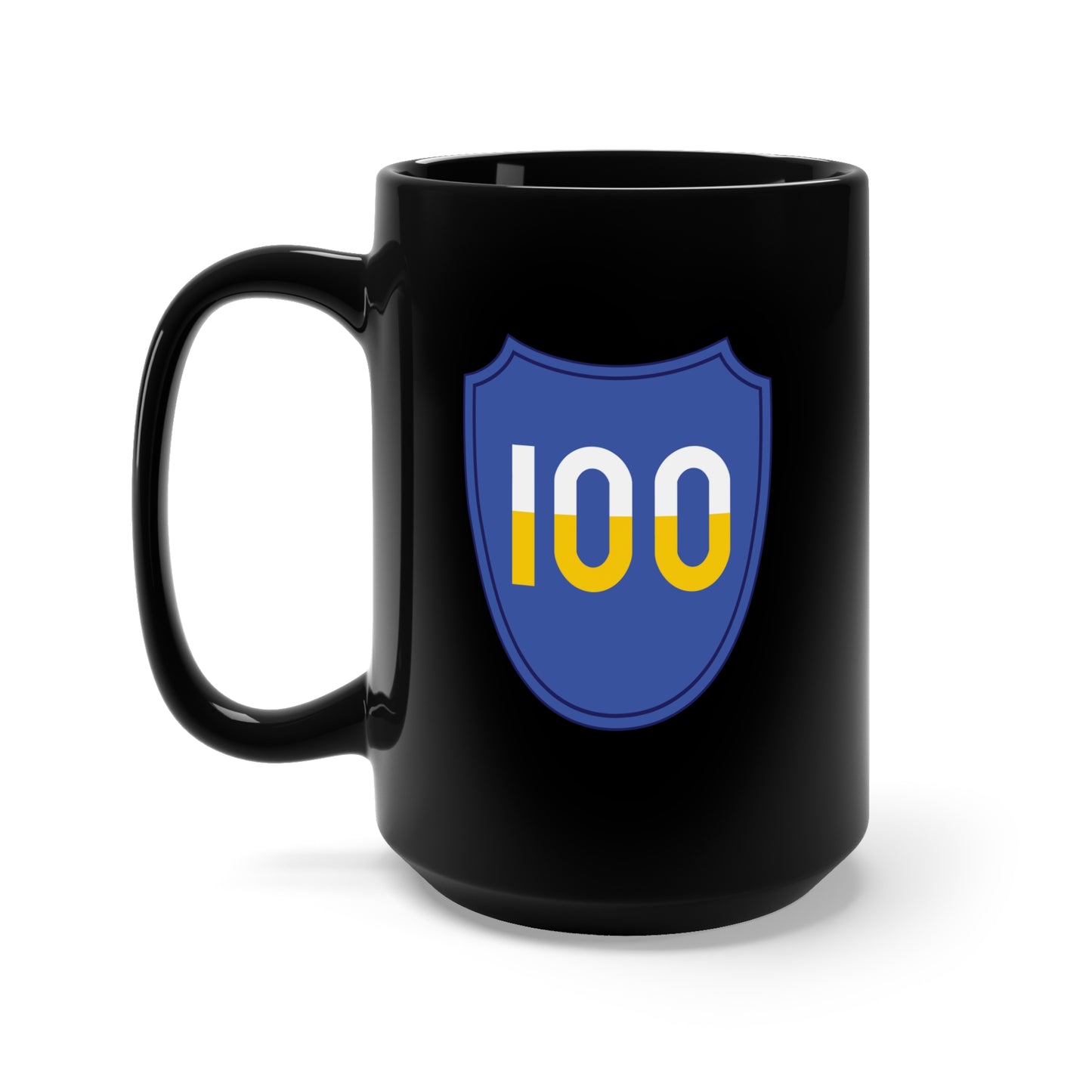 Black Mug 15oz - SSI - 100th Infantry Division X 300