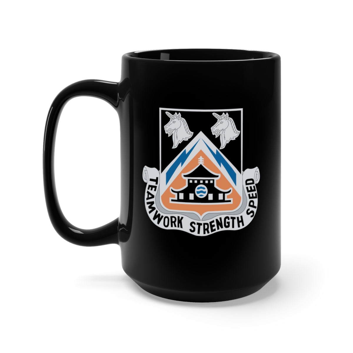 Black Mug 15oz - 43rd Signal Battalion DUI wo Txt X 300