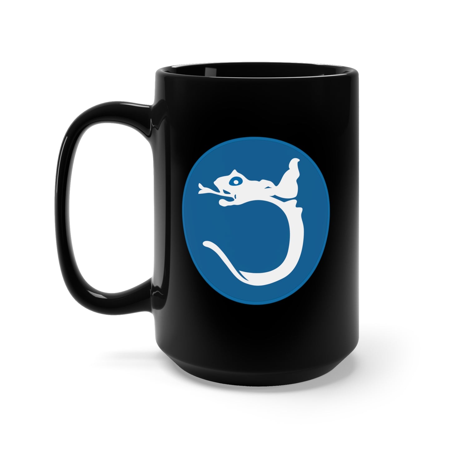 Black Mug 15oz - Army - 130th Infantry Division - SSI wo Txt X 300
