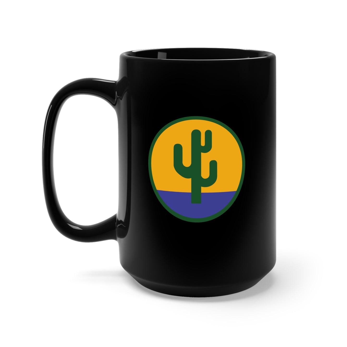 Black Mug 15oz - SSI - 103rd Infantry Division X 300