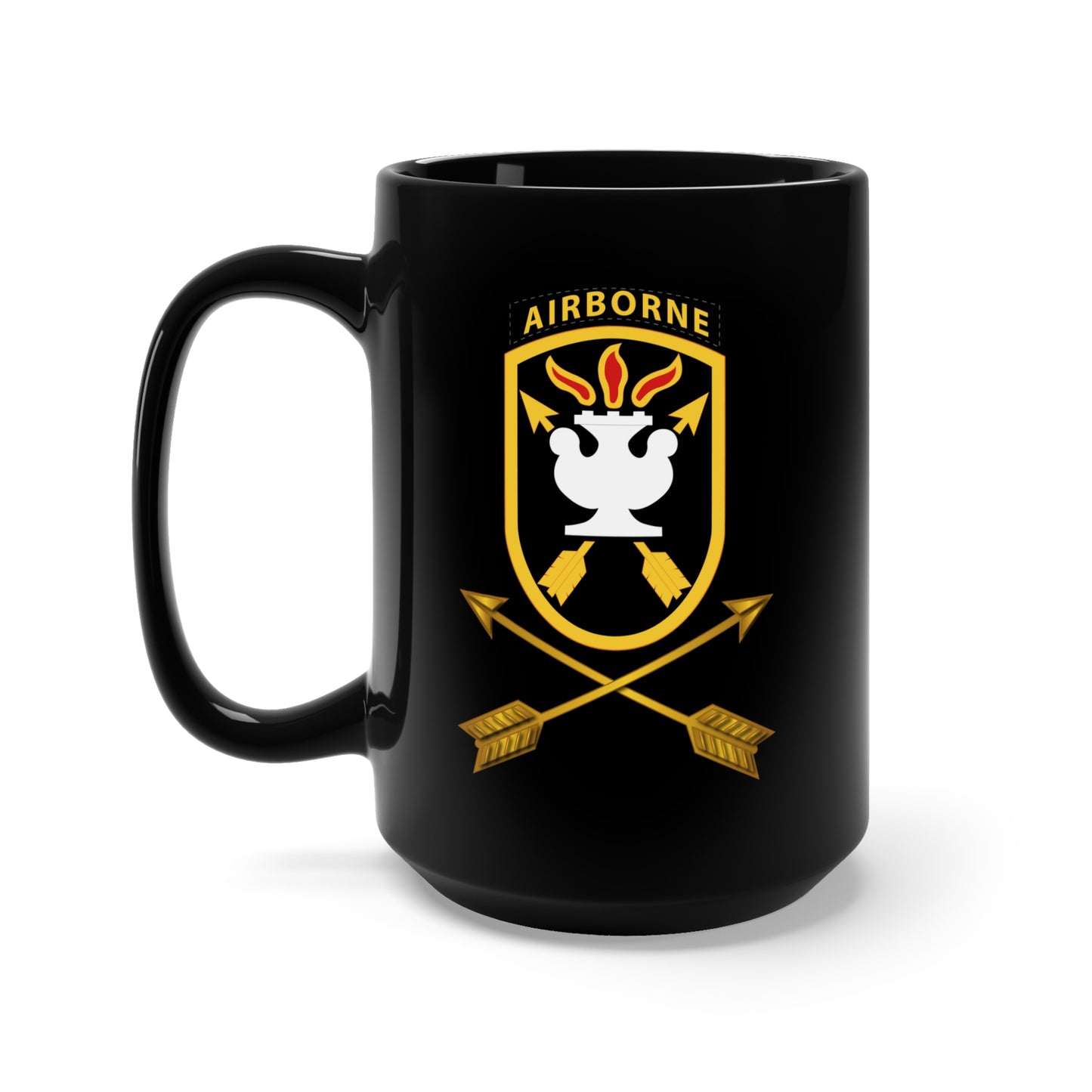 Black Mug 15oz - SOF - JFK Special Warfare Center - School SSI w Branch wo Txt