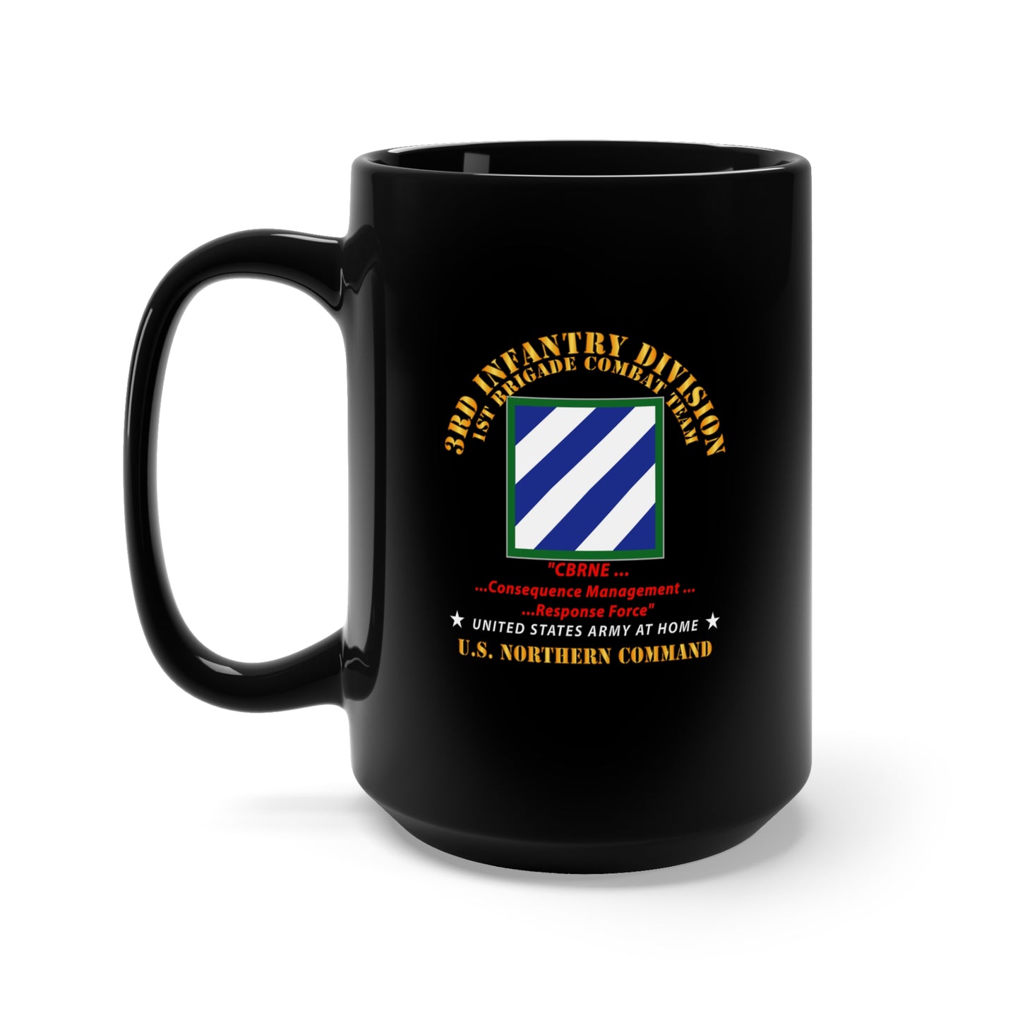 Black Mug 15oz - Army - 3rd ID - CBRNE - US NorthCom