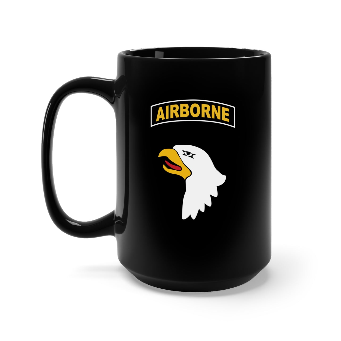 Black Mug 15oz - SSI - 101st Airborne Division X 300