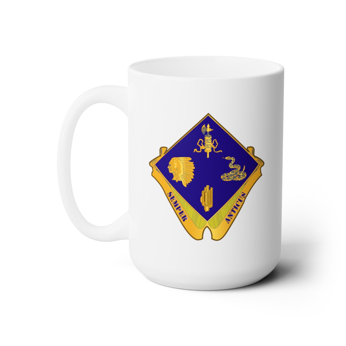 White Ceramic Mug 15oz - Army - 45th Infantry Division wo Txt