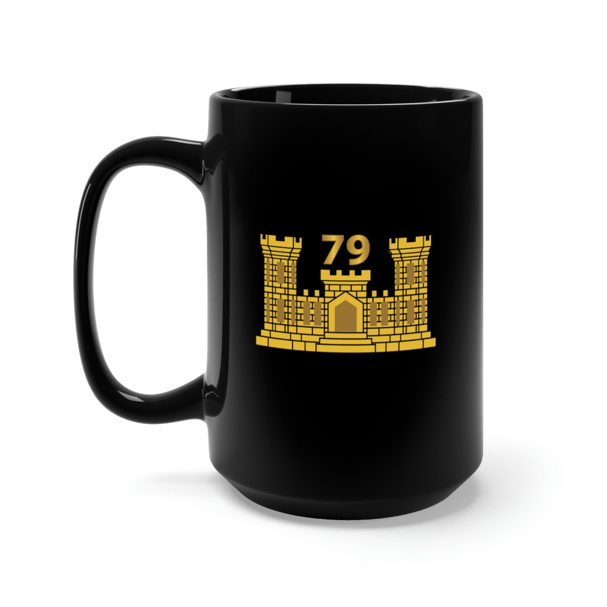 Black Mug 15oz - Army - 79th Engineer Battalion - ENG Branch X 300
