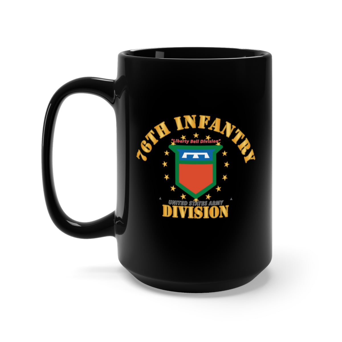 Black Mug 15oz - 76th Infantry Division - Liberty Bell Division X 300