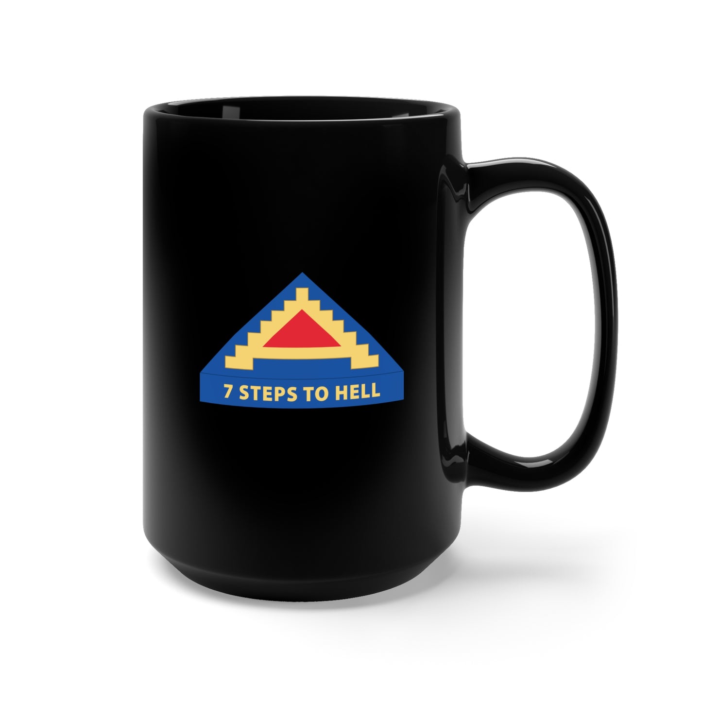 Black Mug 15oz - Army - 7th United States Army w 7 Steps to Hell X 300