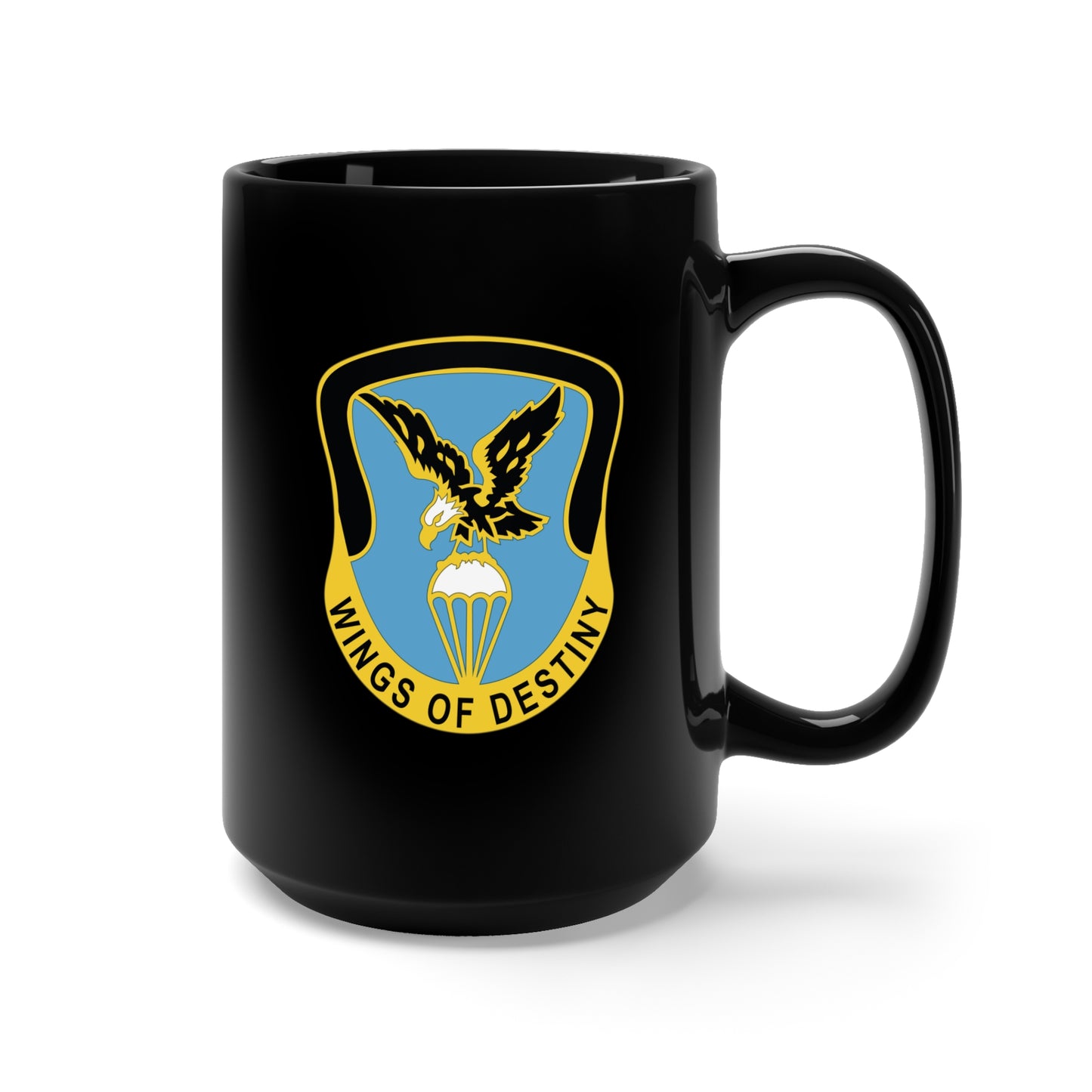 Black Mug 15oz - DUI - Aviation Brigade, 101st Airborne Division X 300