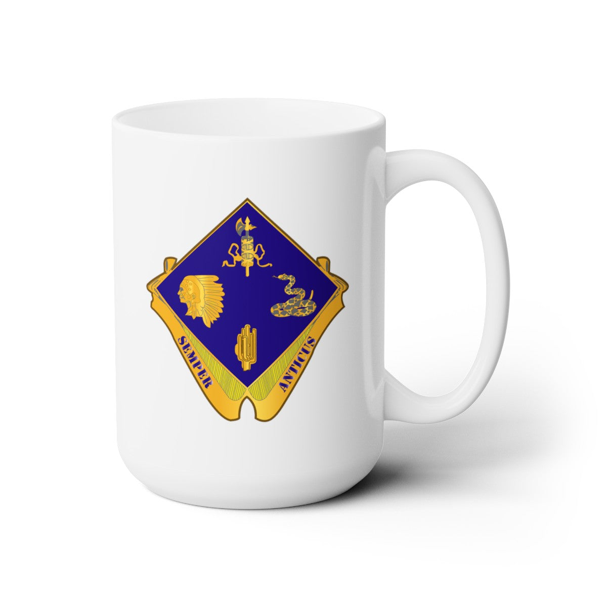 White Ceramic Mug 15oz - Army - 45th Infantry Division wo Txt