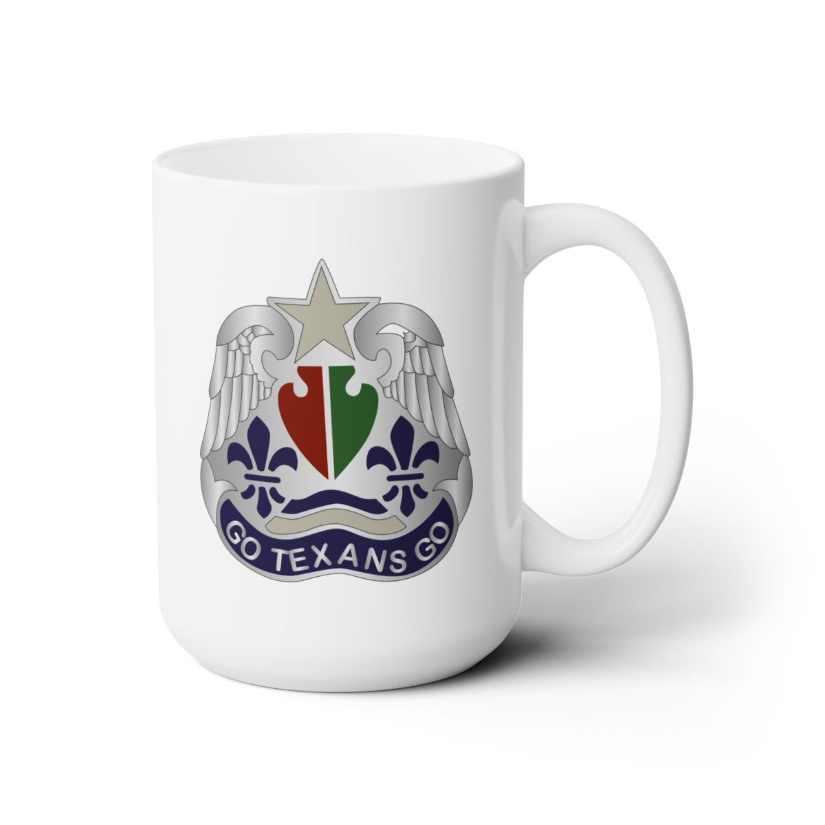 White Ceramic Mug 15oz - Army - 1st Airborne Bde - TXARNG - DUI wo Txt X 300