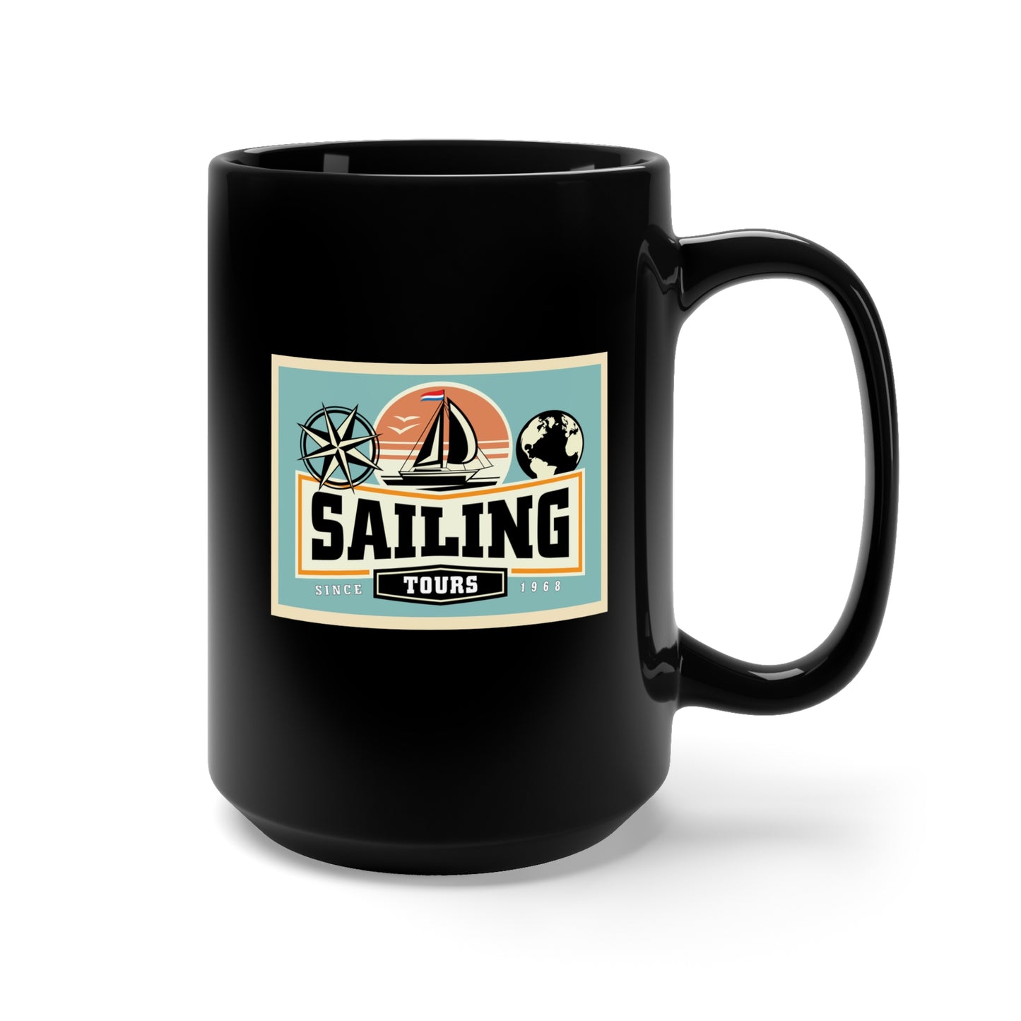 Black Mug 15oz - Sailing Tours x 300