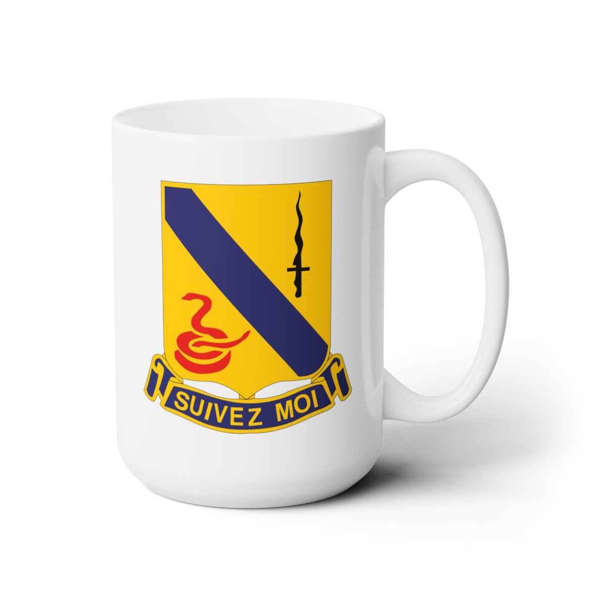 White Ceramic Mug 15oz - Army - 14th Cavalry Regiment wo Txt