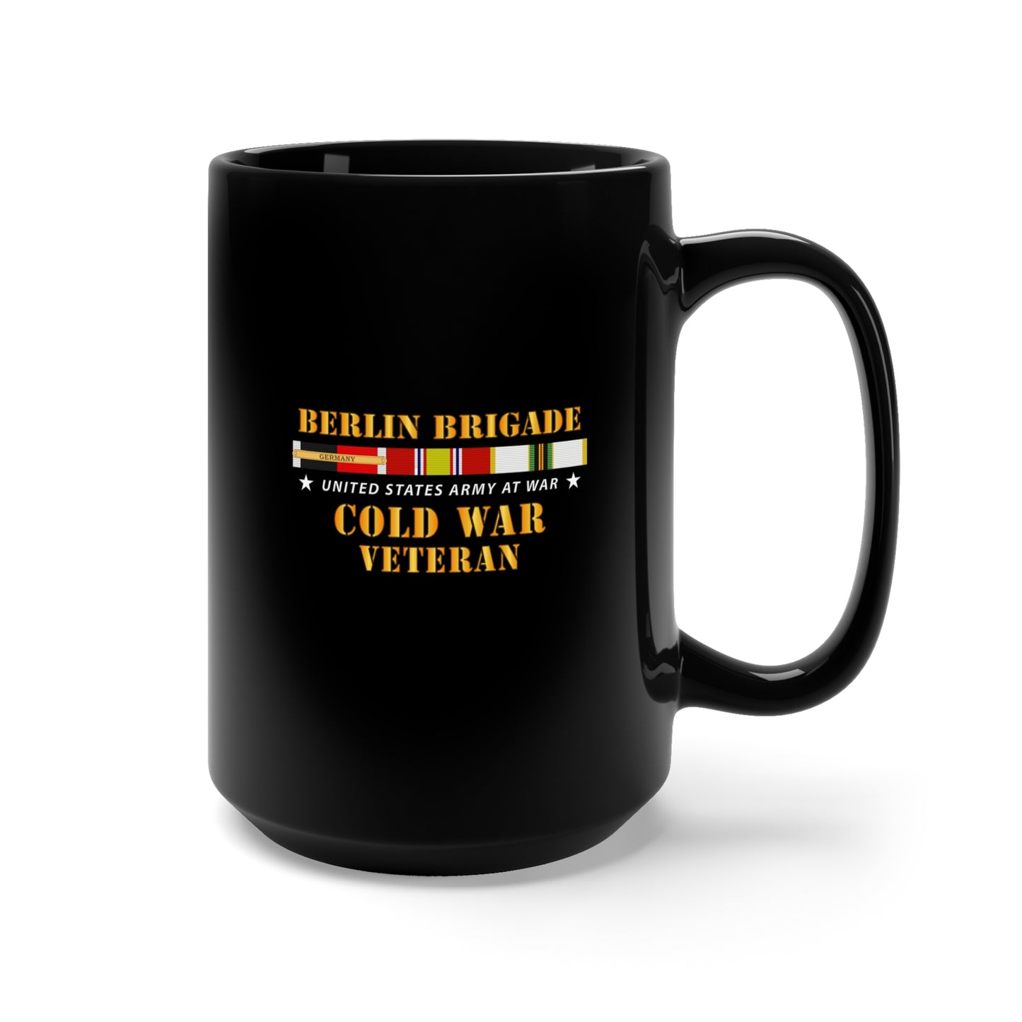 Black Mug 15oz - Army - Berlin Bde w OCCUPY COLD SVC BAR X 300