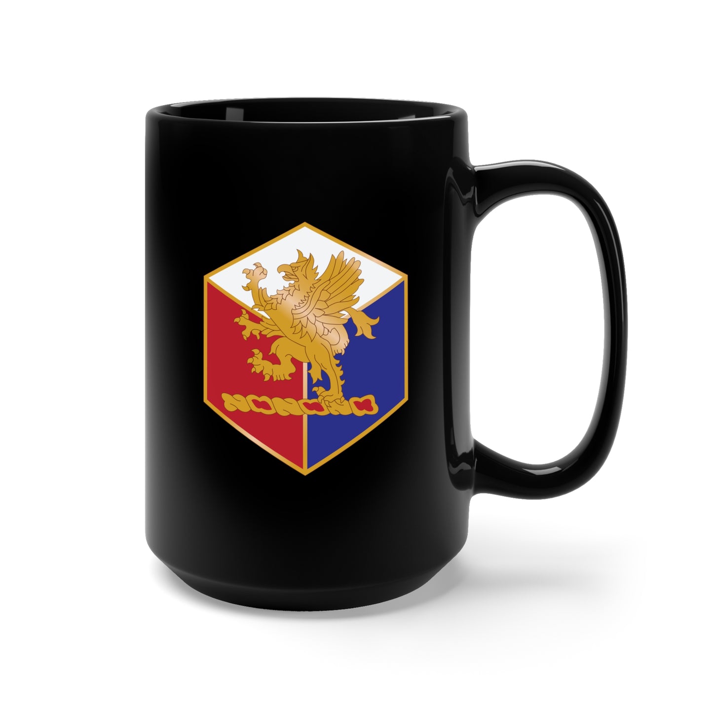 Black Mug 15oz - DUI - 46th Infantry Division X 300