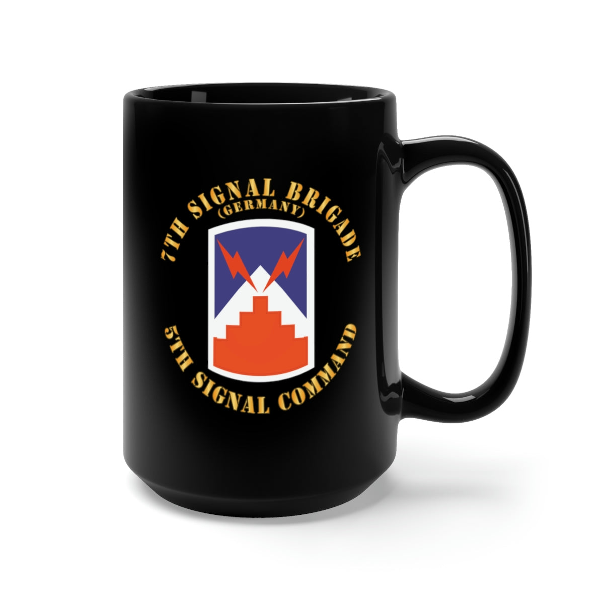 Black Mug 15oz - Army - 7th Signal Brigade Germany - 5th Signal Command X 300