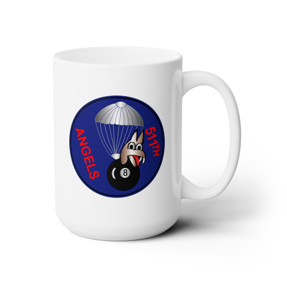 White Ceramic Mug 15oz - Army - 511th PIR wo Txt