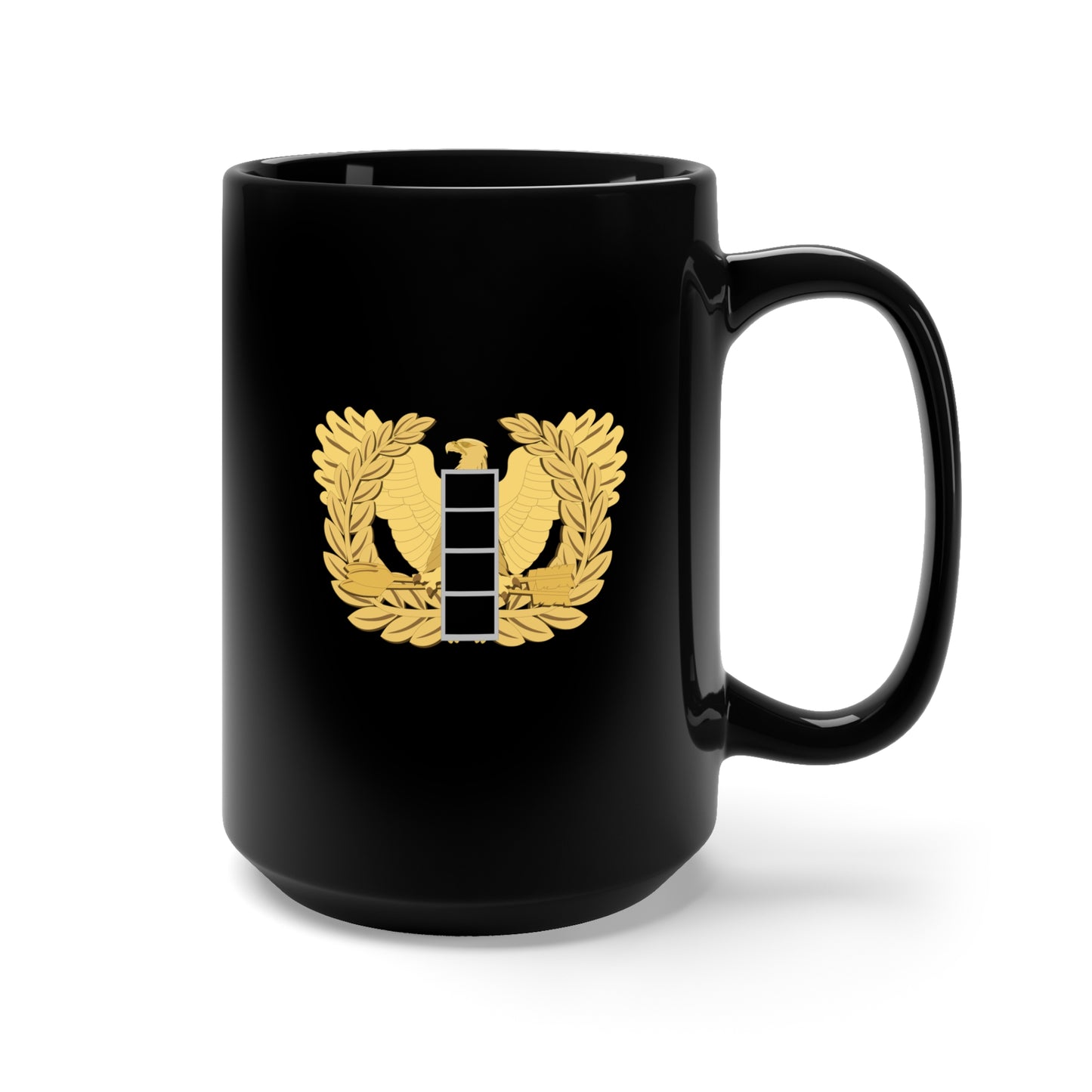 Black Mug 15oz - Army - Chief Warrant Officer - W04 - Flat - Eagle and Bar wo txt X 300
