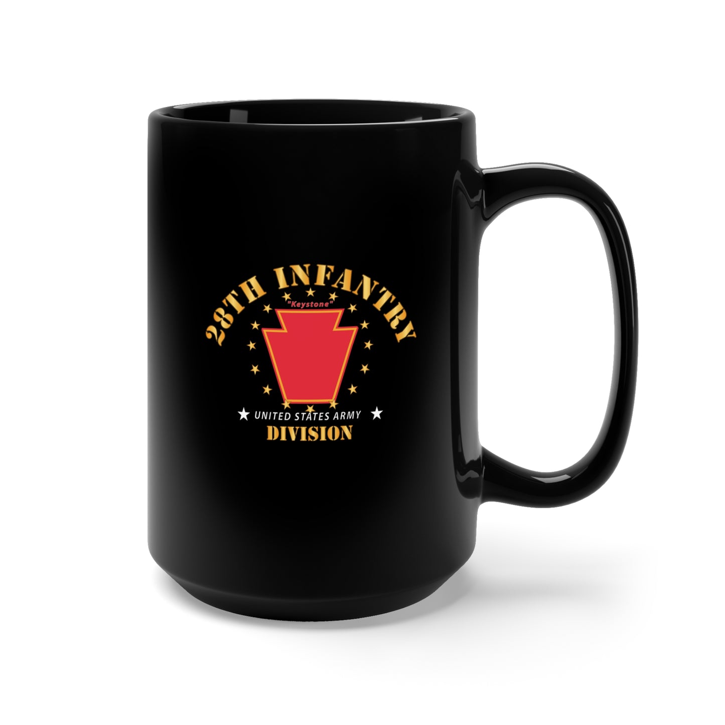 Black Mug 15oz - Army - 28th Infantry Division - Keystone - SSI