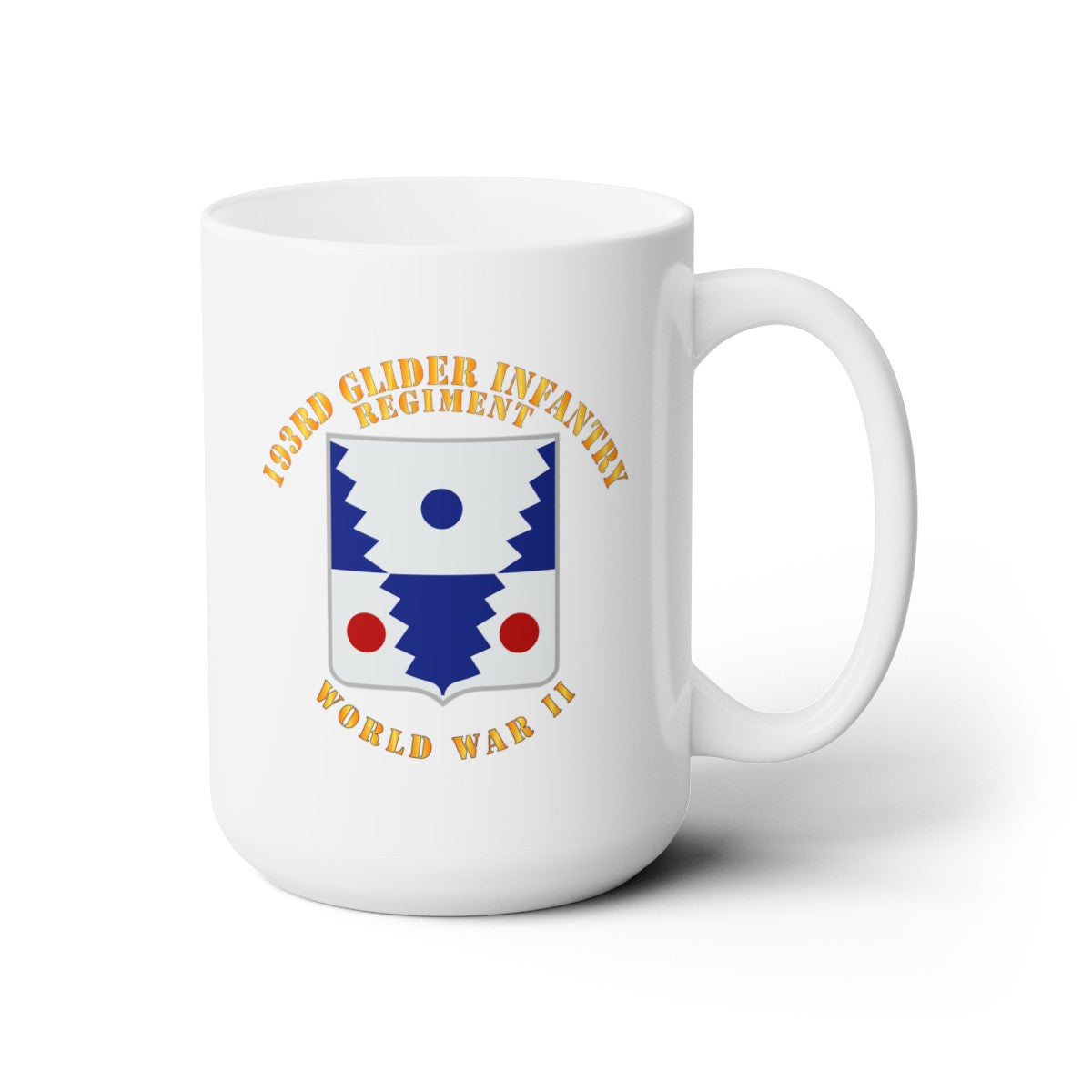 White Ceramic Mug 15oz - Army - 193rd Glider Infantry Regiment - WWII