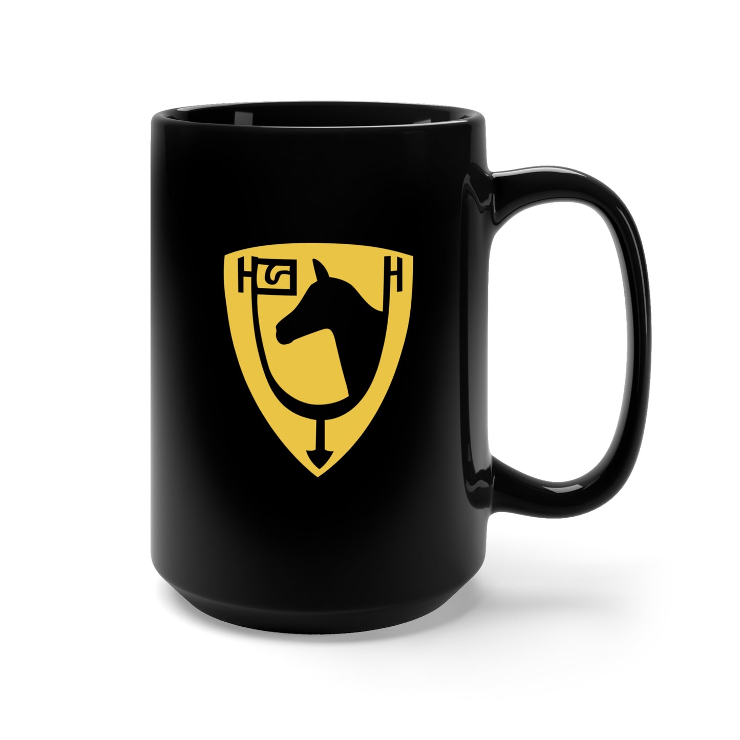 Black Mug 15oz - SSI - 61st Cavalry Division X 300