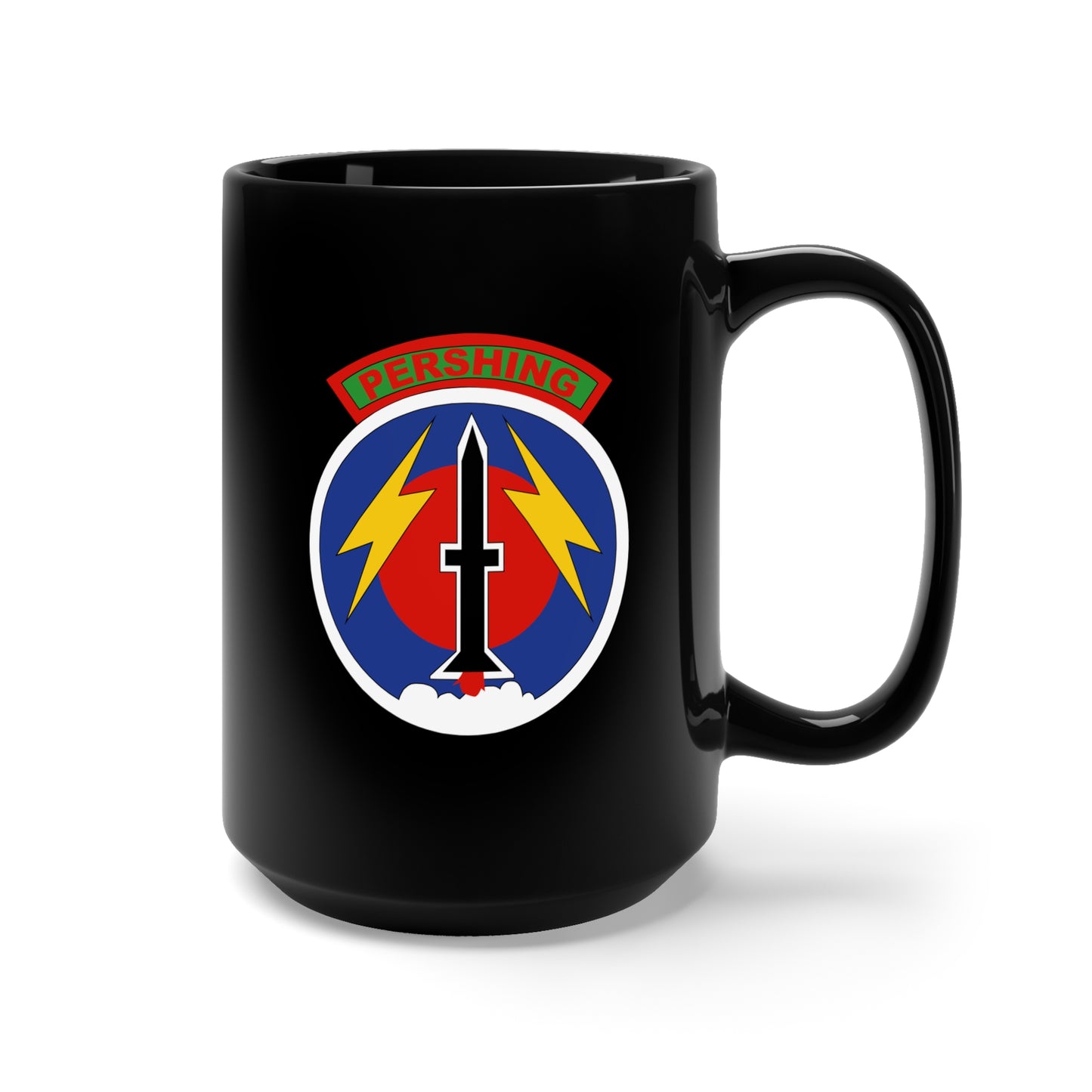 Black Mug 15oz - Army - 56th Artillery Command - Pershing
