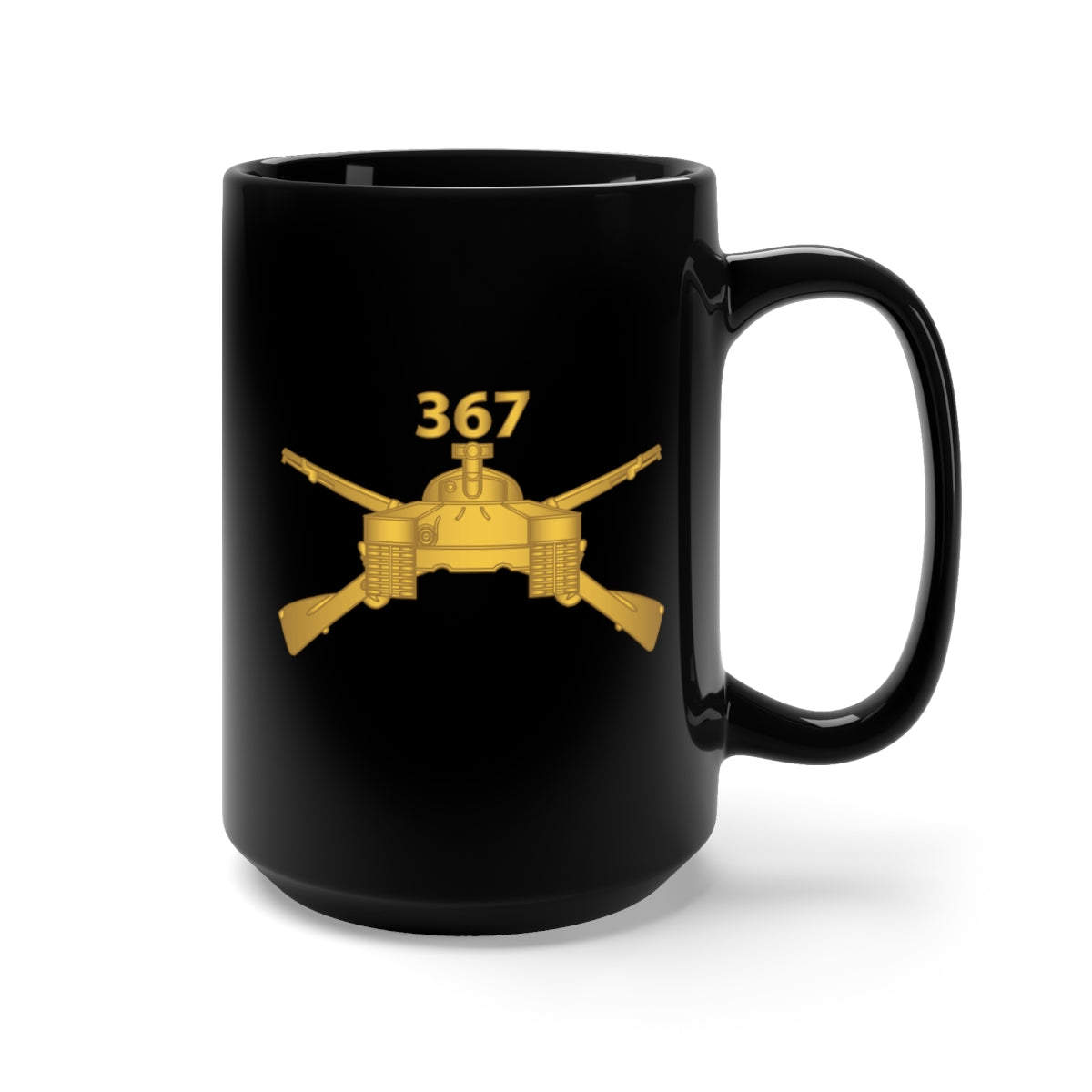 Black Mug 15oz - Army - 367th Armored Infantry Battalion Branch wo Txt X 300