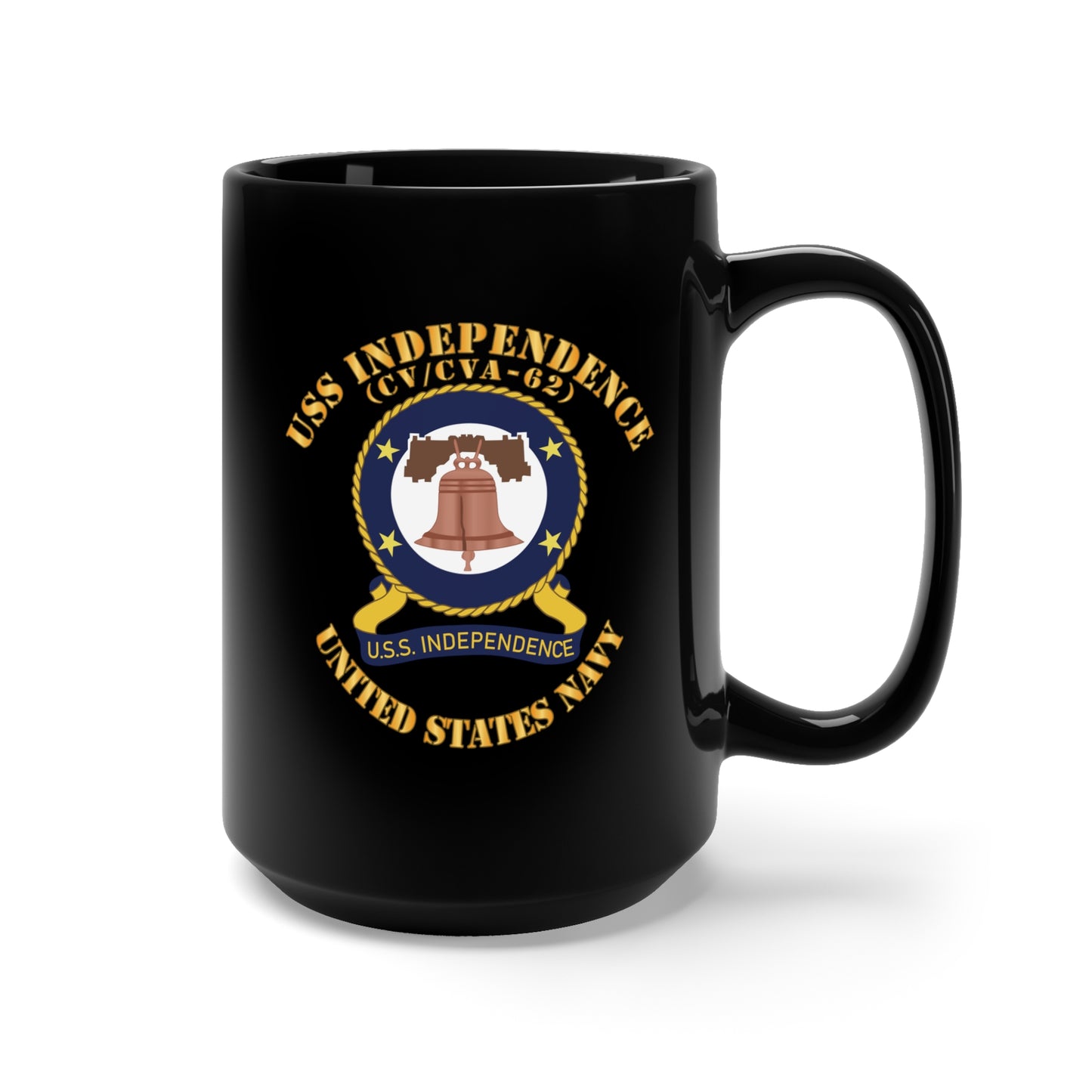 Black Mug 15oz - USS Independence (CV-CVA-62) X 300