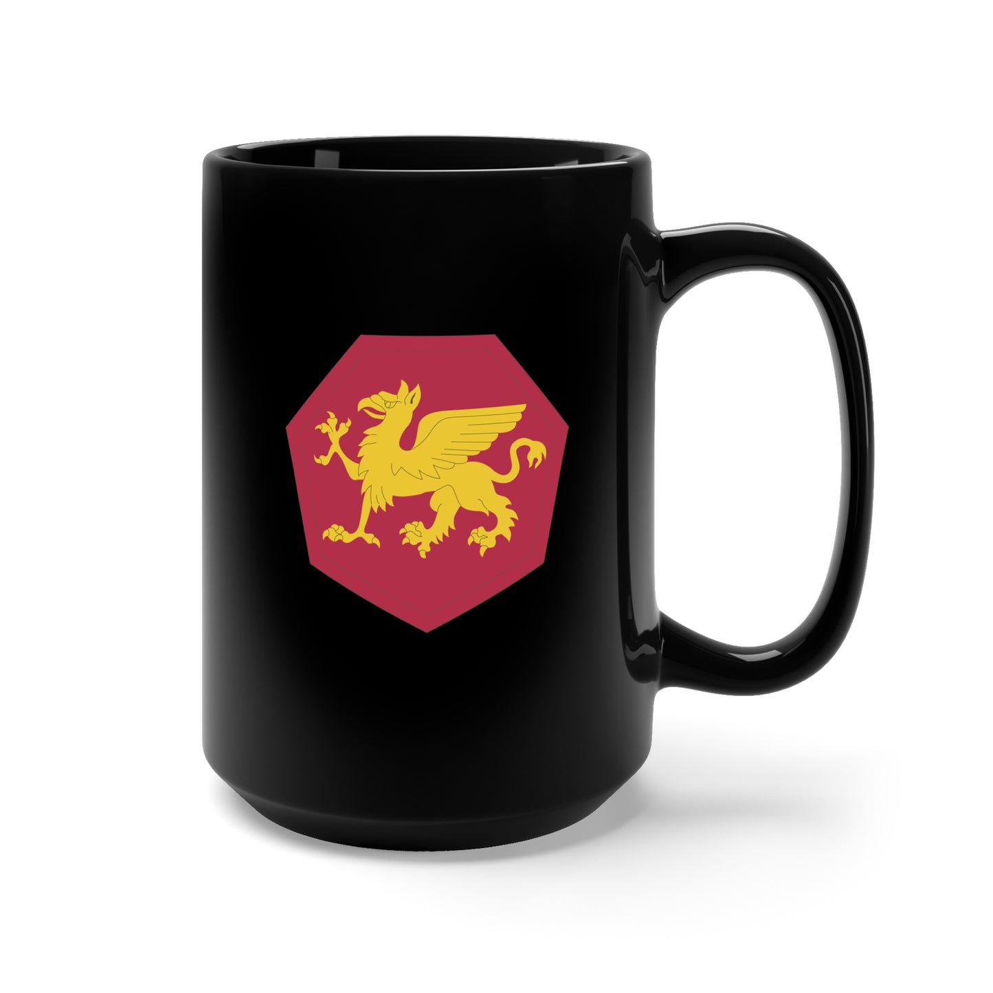 Black Mug 15oz - SSI - 108th Infantry Division (1952-Present) X 300