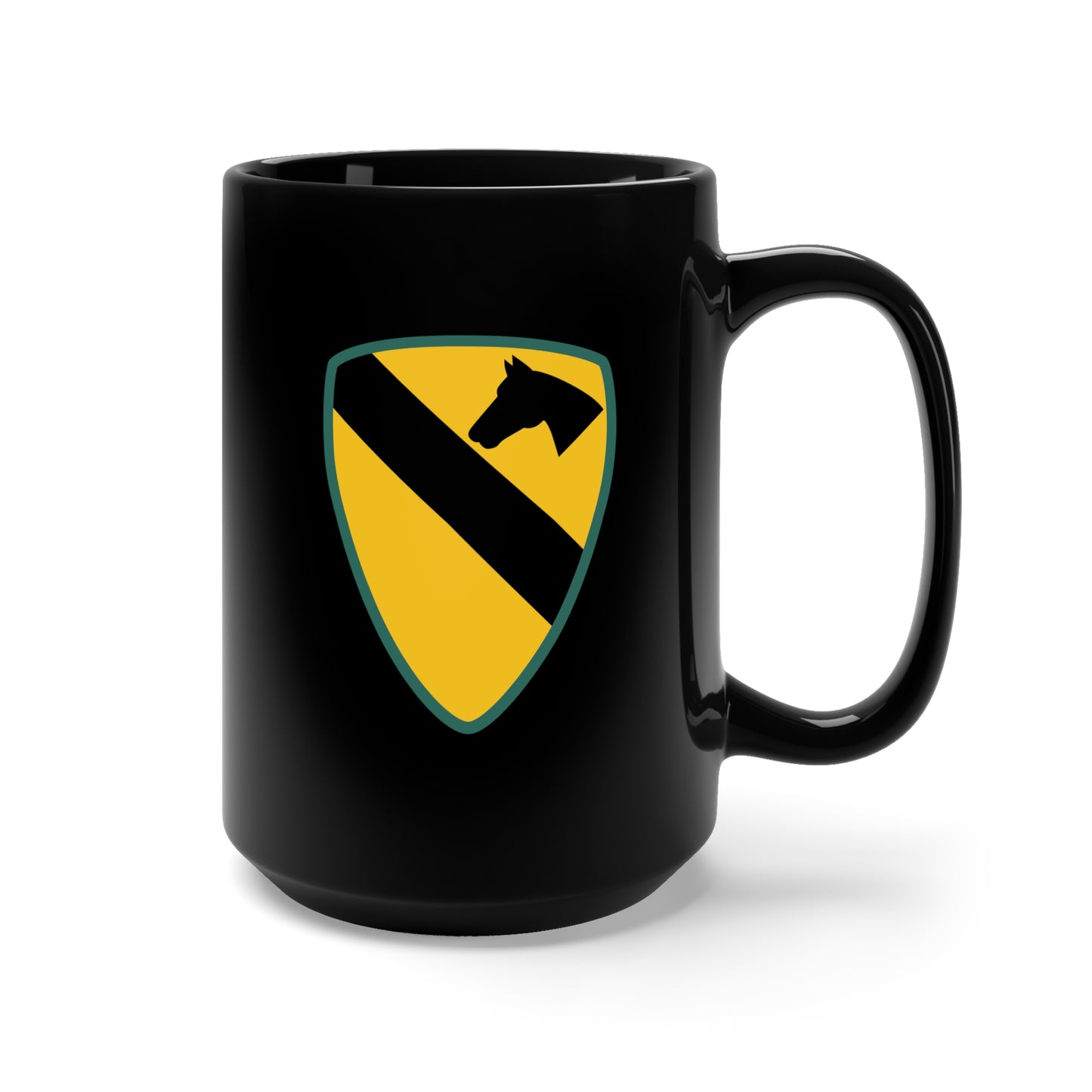 Black Mug 15oz - SSI - 1st Cavalry Division X 300