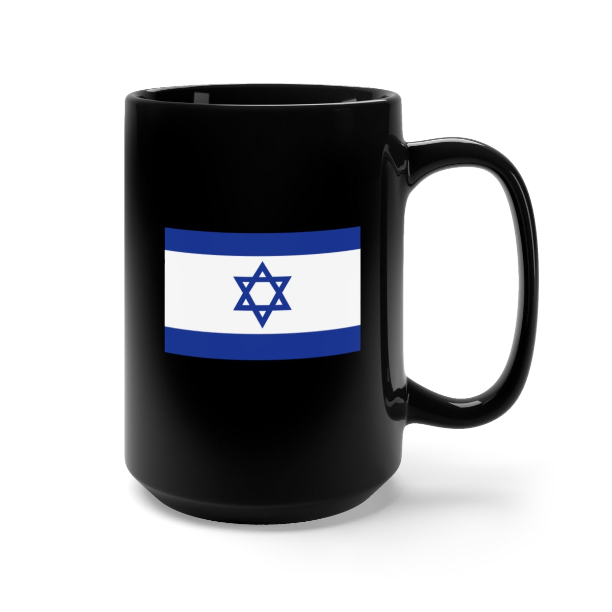 Black Mug 15oz - Flag of Israel X 300