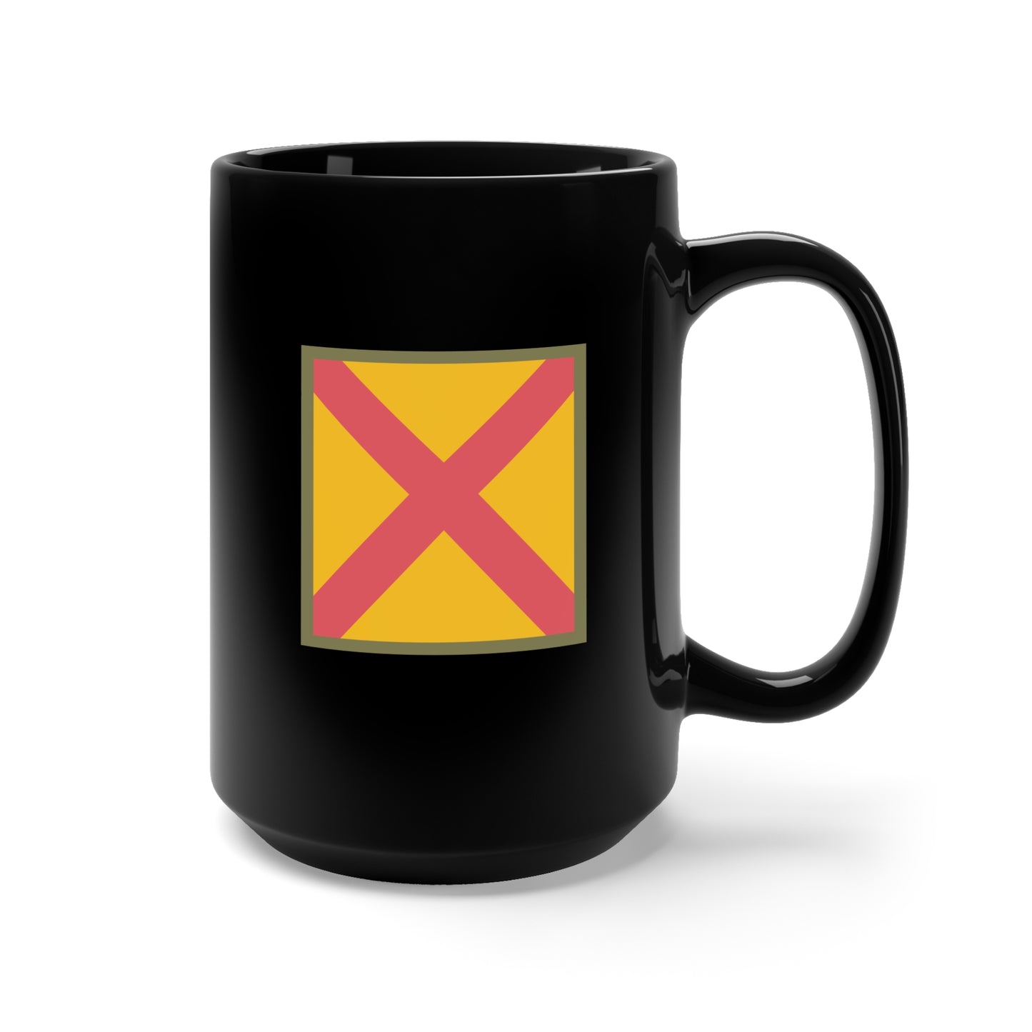 Black Mug 15oz - SSI - 63rd Cavalry Division X 300