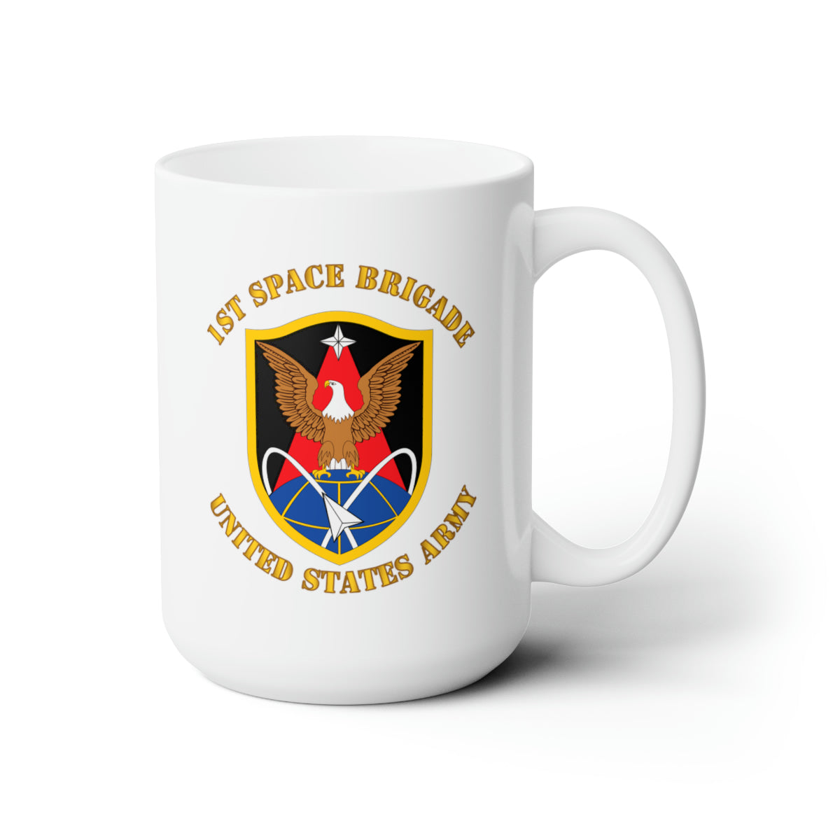 White Ceramic Mug 15oz - Army - 1st Space Brigade - SSI