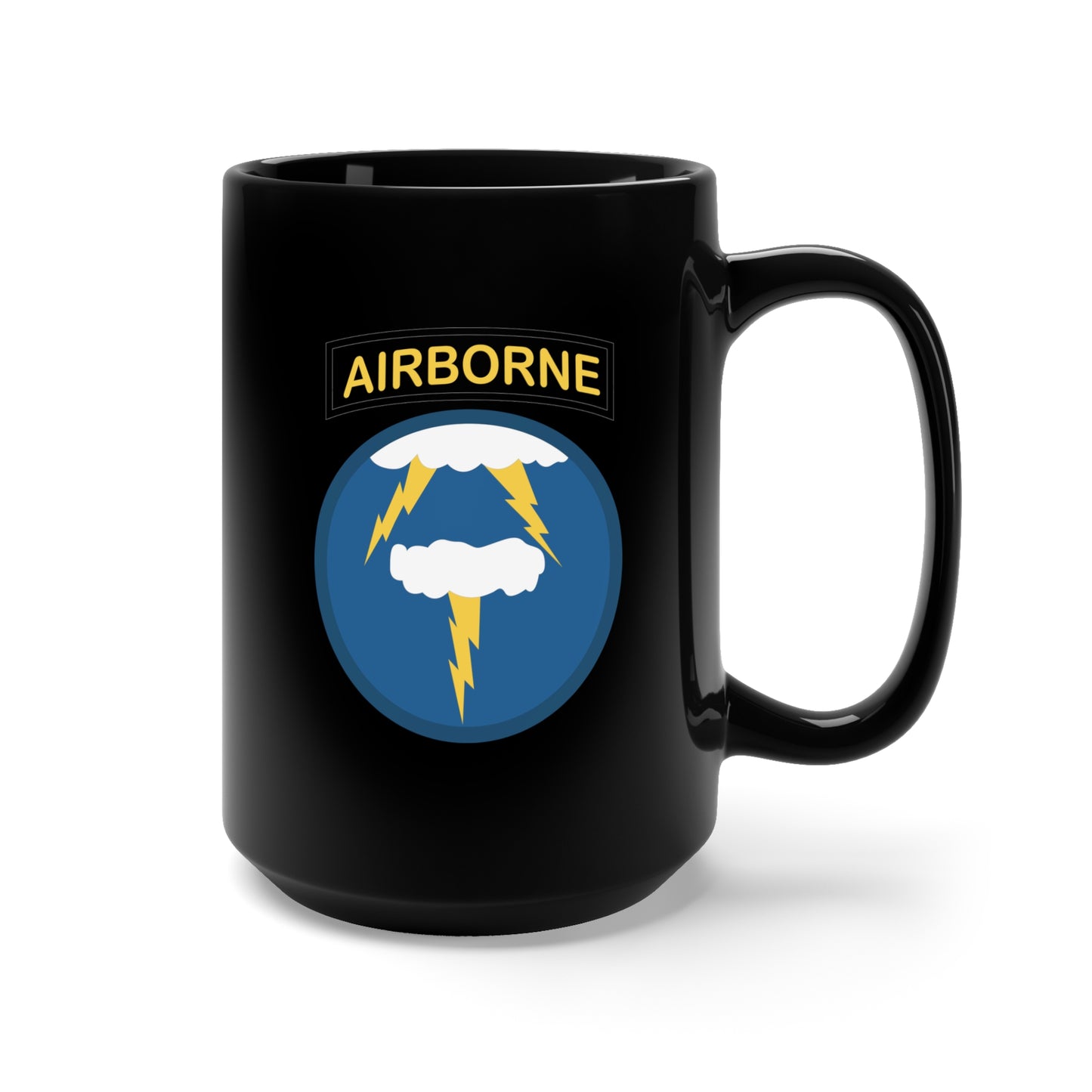 Black Mug 15oz - SSI - 21st Airborne Infantry Division