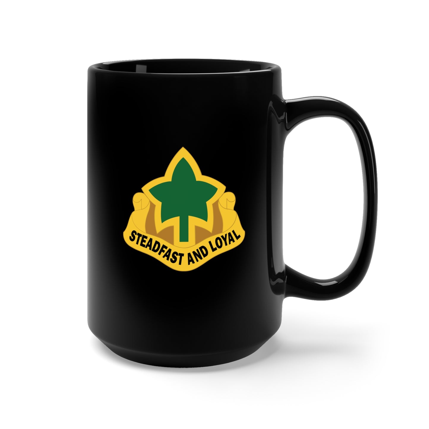 Black Mug 15oz - DUI - 4th Infantry Division X 300