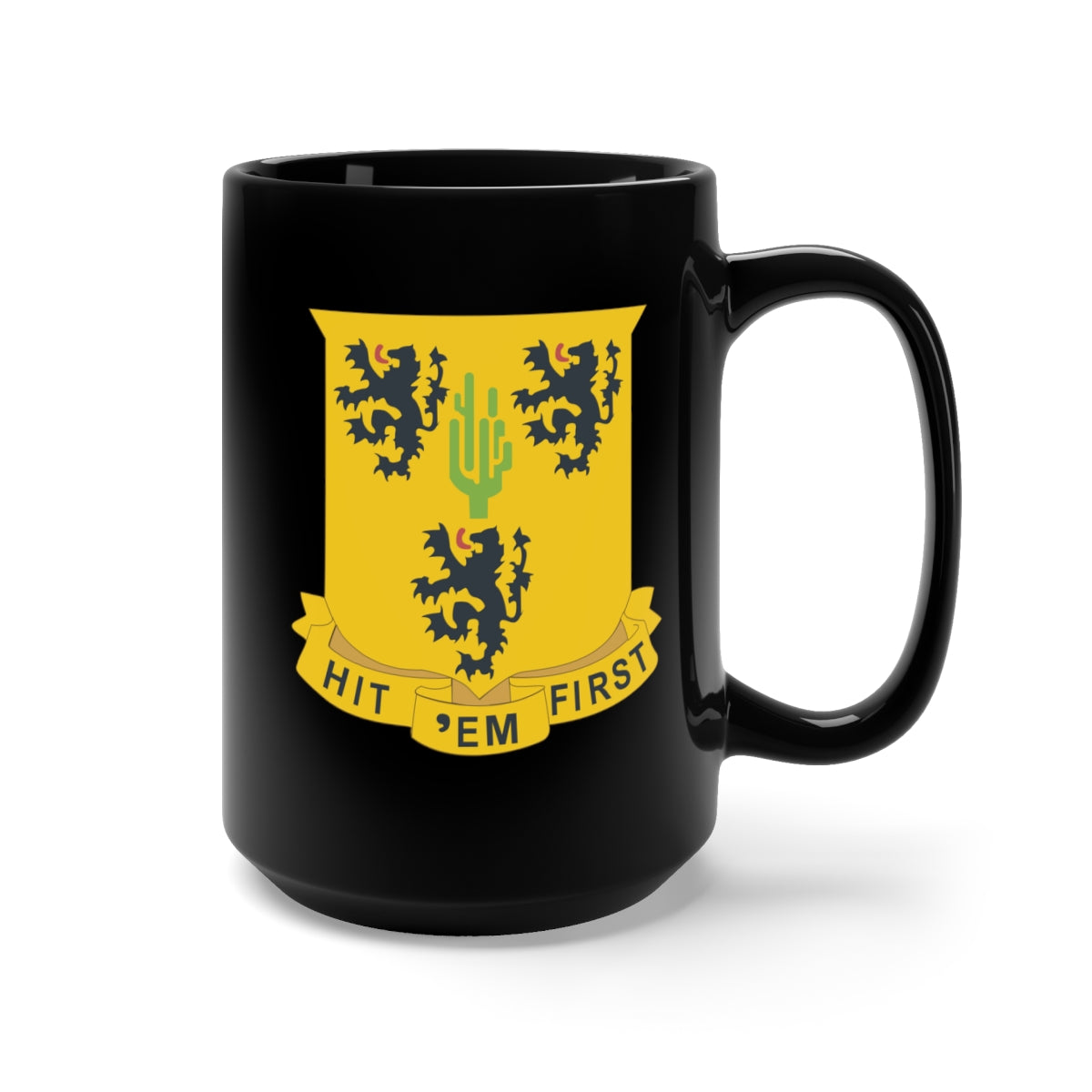 Black Mug 15oz - DUI - 181st Field Artillery Regiment wo Txt X 300