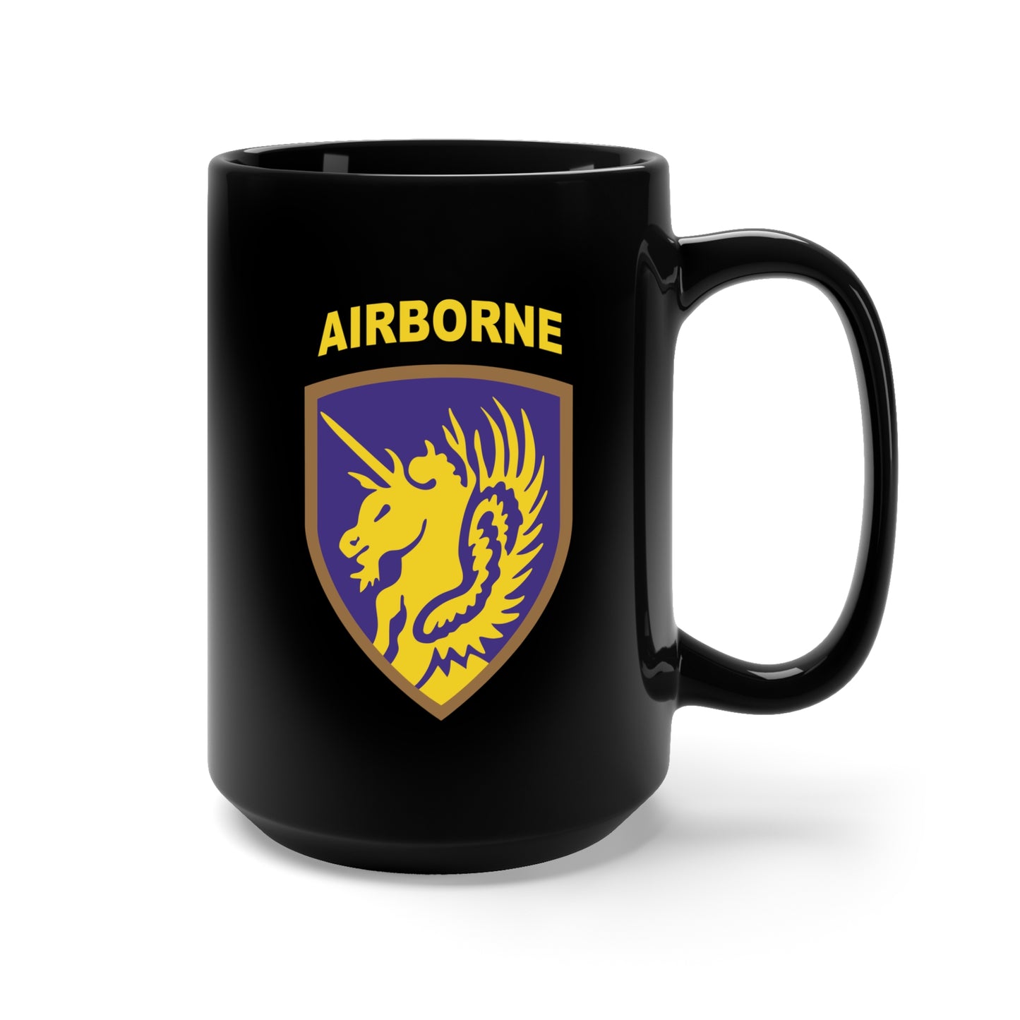Black Mug 15oz - SSI - 13th Airborne Division X 300