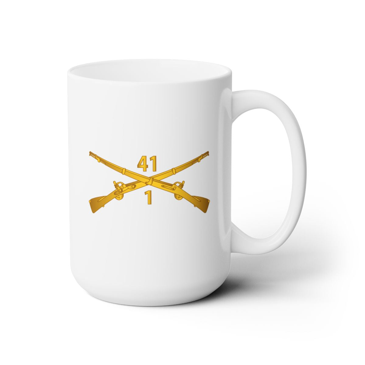 White Ceramic Mug 15oz - Army - 1st Bn, 41st Infantry wo Txt