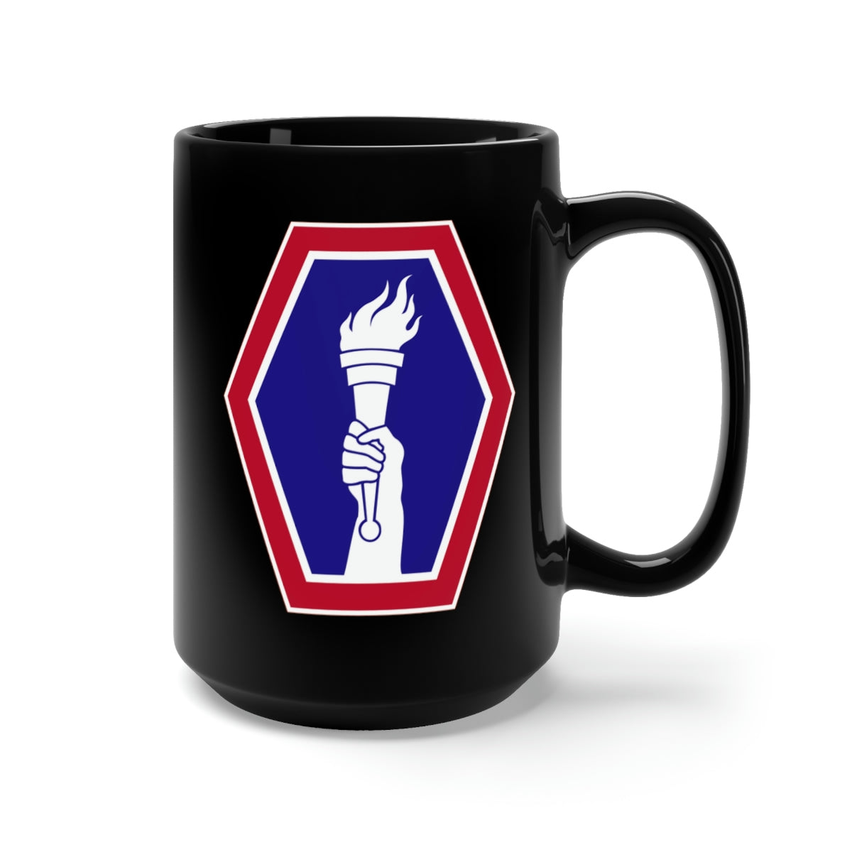 Black Mug 15oz - Army - 442nd Infantry Regimental Combat Team - SSI X 300