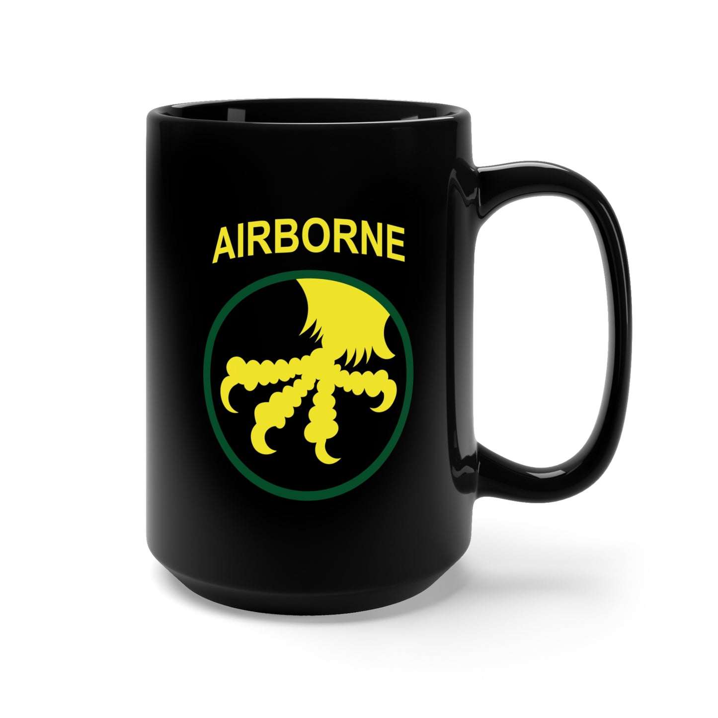Black Mug 15oz - SSI - 17th Airborne Division X 300