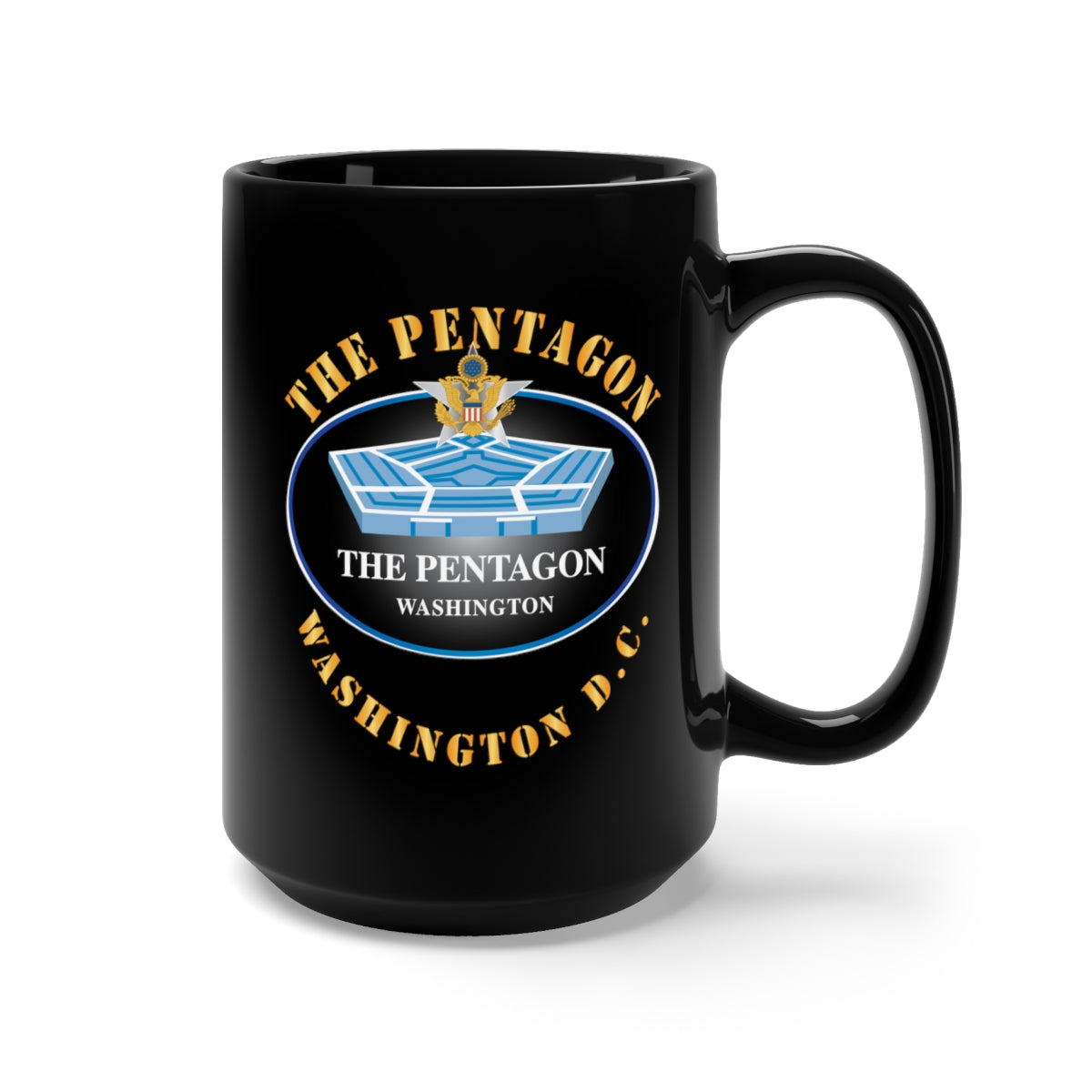 Black Mug 15oz - Army - The Pentagon w GS Branch X 300