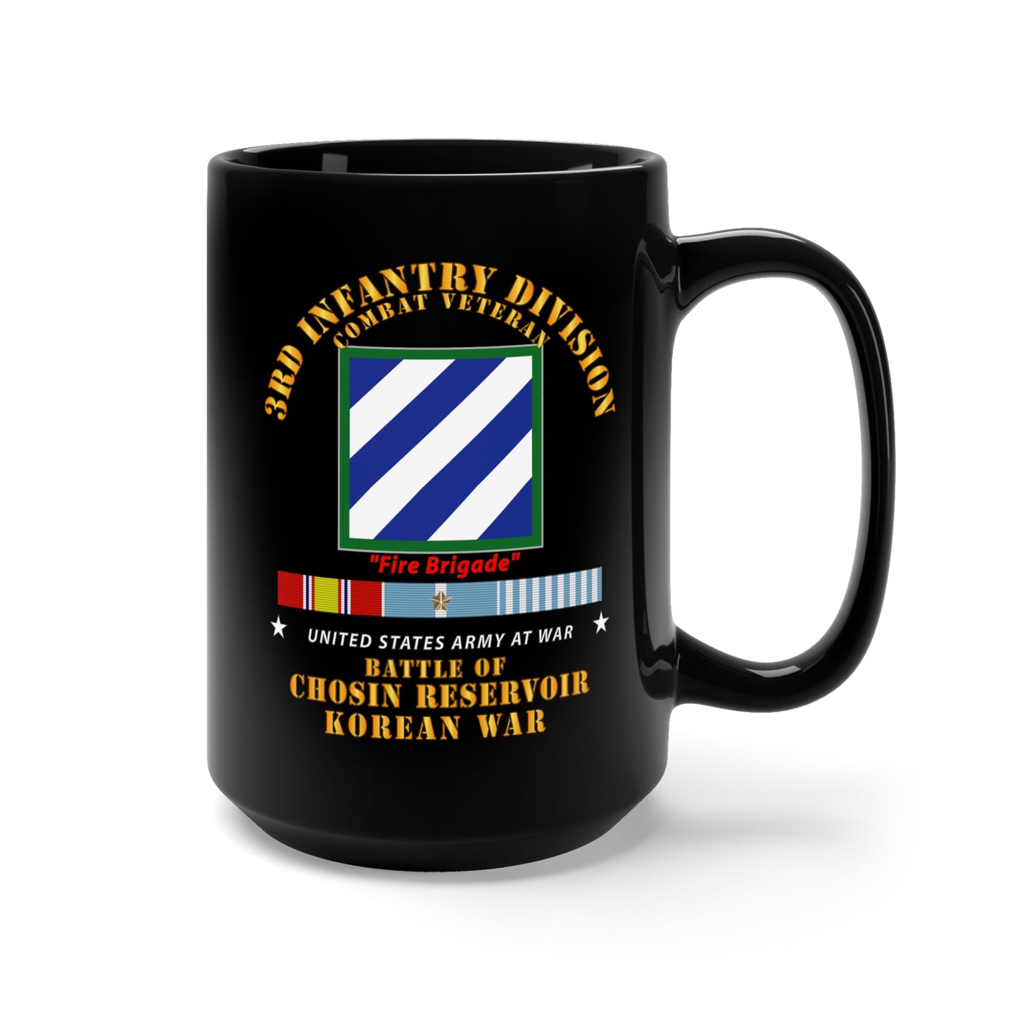 Black Mug 15oz - 3rd ID - Battle Chosin Reservoir w KOREA War SVC