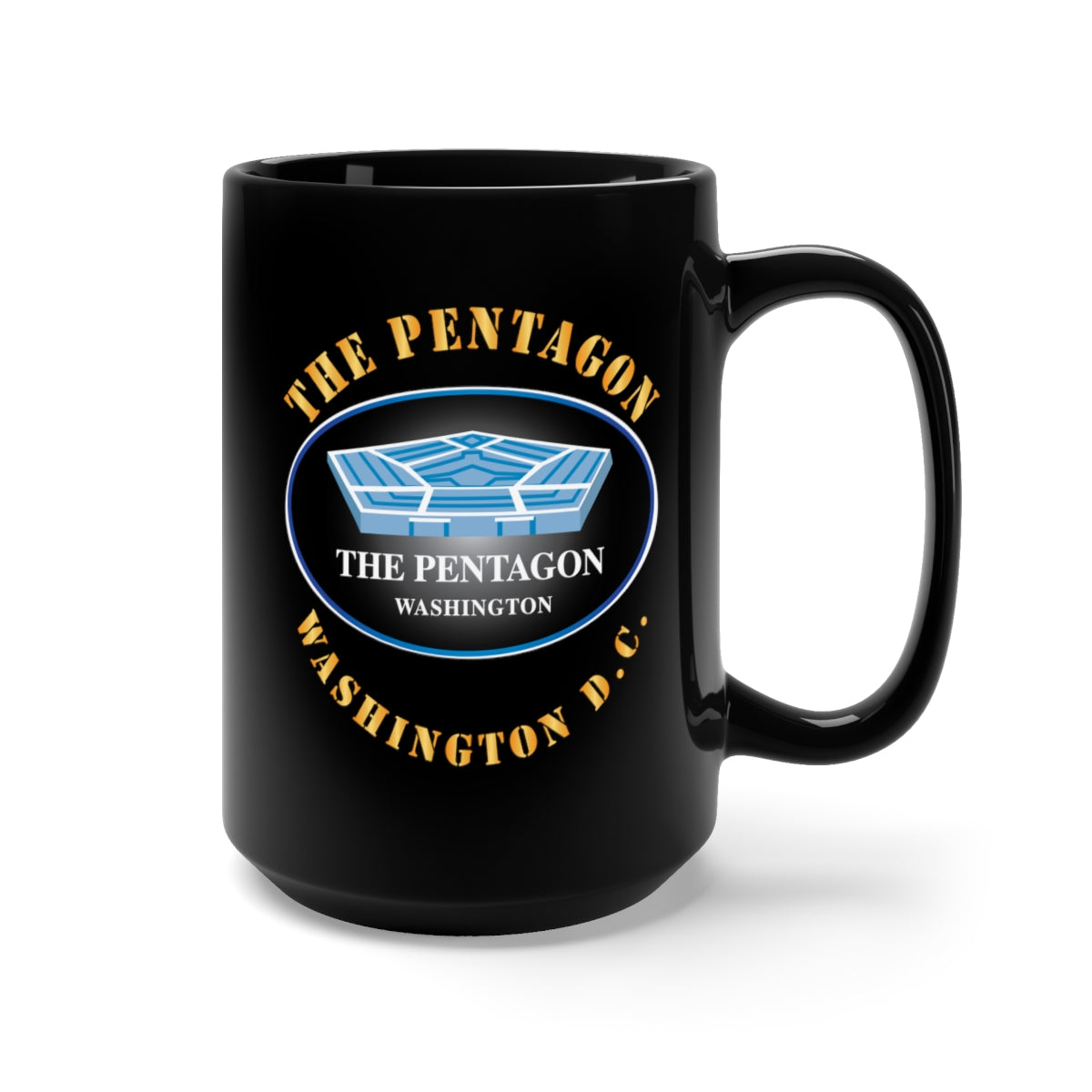 Black Mug 15oz - Army - The Pentagon X 300