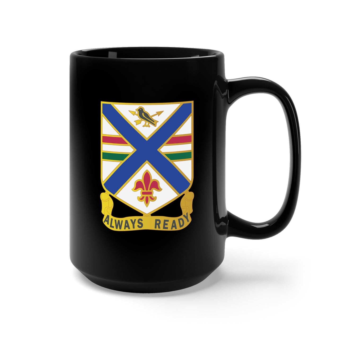Black Mug 15oz - 130th Infantry Regiment - DUI wo Txt X 300