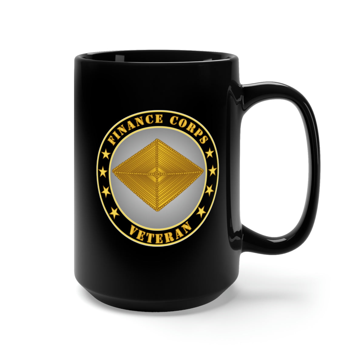 Black Mug 15oz - Army - Finance Corps Veteran