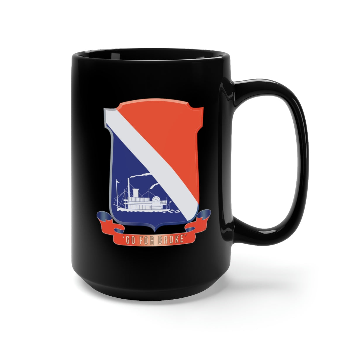 Black Mug 15oz - Army - 442nd Infantry Regiment - DUI wo Txt X 300